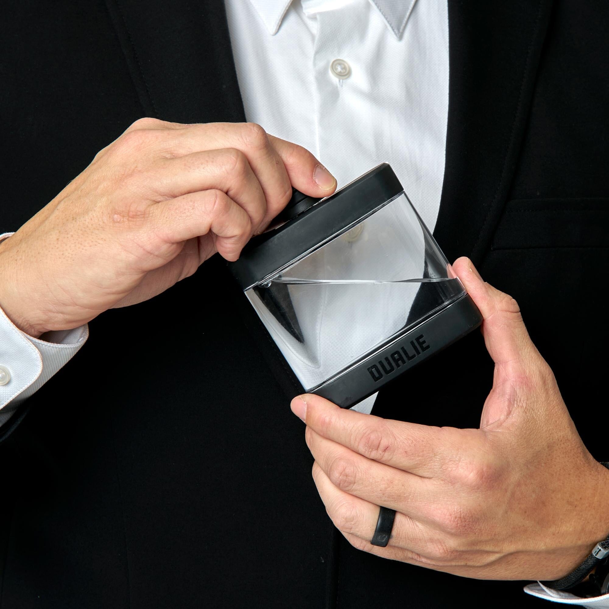 DUALIE 6 oz Hip Flask for Liquor - Undetectable Shatterproof Alcohol Flasks with Clear Tritan Plastic and Silicone Grip - Flask Gift for Men & Women Playgosports.com 