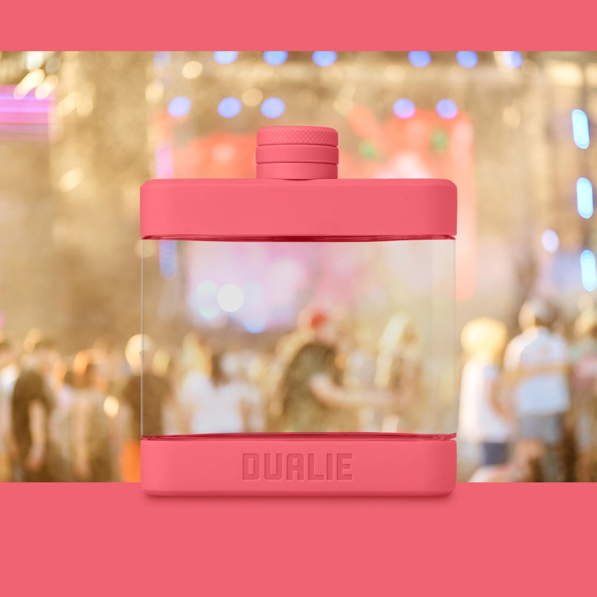 DUALIE 6 oz Hip Flask for Liquor - Undetectable Shatterproof Alcohol Flasks with Clear Tritan Plastic and Silicone Grip - Flask Gift for Men & Women Playgosports.com 