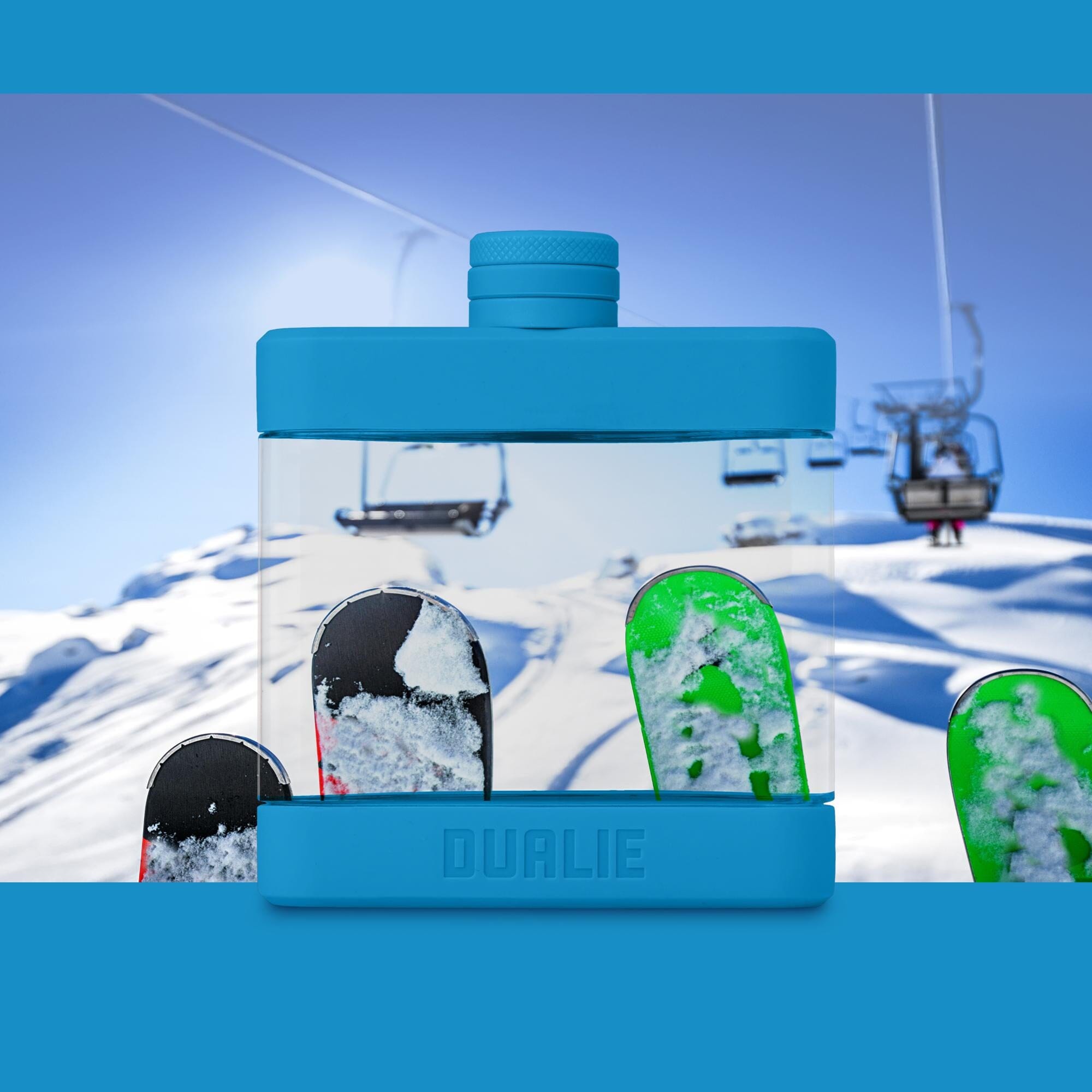 DUALIE 6 oz Hip Flask for Liquor - Undetectable Shatterproof Alcohol Flasks with Clear Tritan Plastic and Silicone Grip - Flask Gift for Men & Women Playgosports.com 