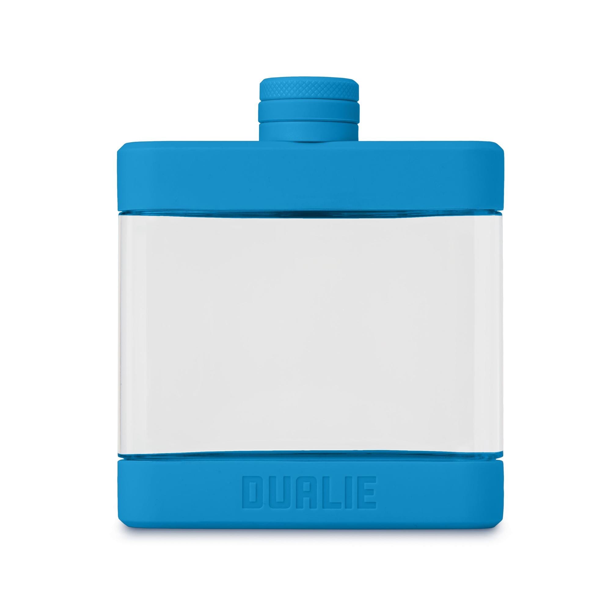 DUALIE 6 oz Hip Flask for Liquor - Undetectable Shatterproof Alcohol Flasks with Clear Tritan Plastic and Silicone Grip - Flask Gift for Men & Women Playgosports.com Glacier 