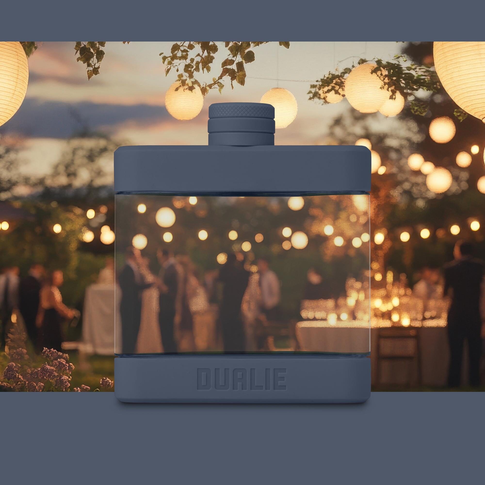 DUALIE 6 oz Hip Flask for Liquor - Undetectable Shatterproof Alcohol Flasks with Clear Tritan Plastic and Silicone Grip - Flask Gift for Men & Women Playgosports.com 