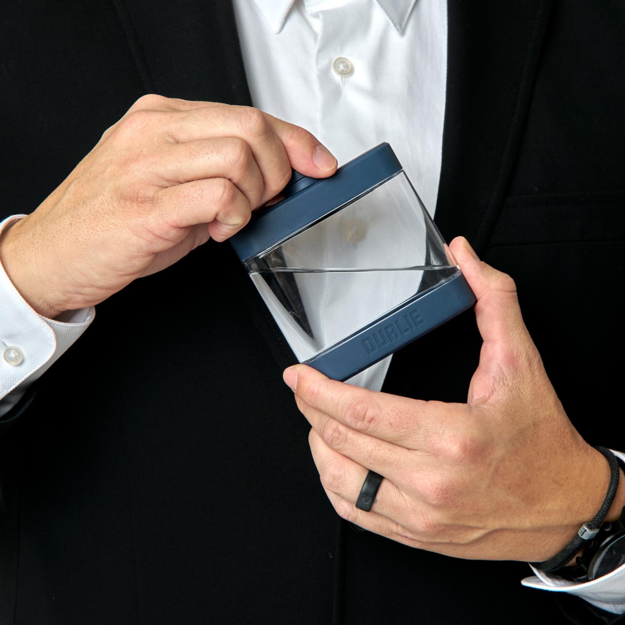 DUALIE 6 oz Hip Flask for Liquor - Undetectable Shatterproof Alcohol Flasks with Clear Tritan Plastic and Silicone Grip - Flask Gift for Men & Women Playgosports.com 