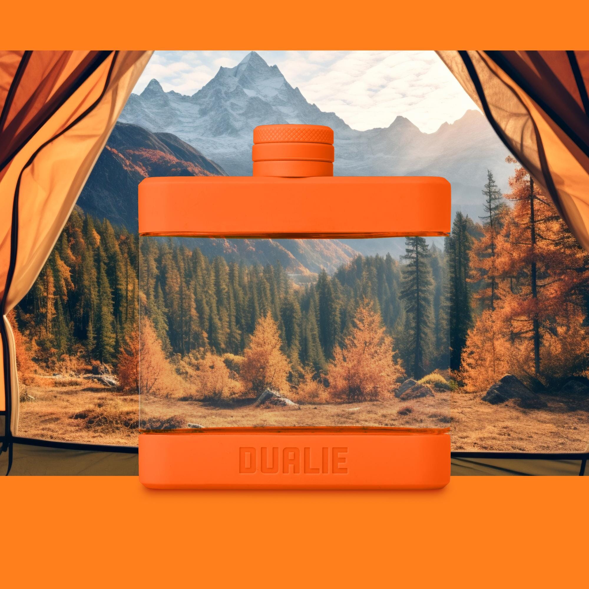 DUALIE 6 oz Hip Flask for Liquor - Undetectable Shatterproof Alcohol Flasks with Clear Tritan Plastic and Silicone Grip - Flask Gift for Men & Women Playgosports.com 