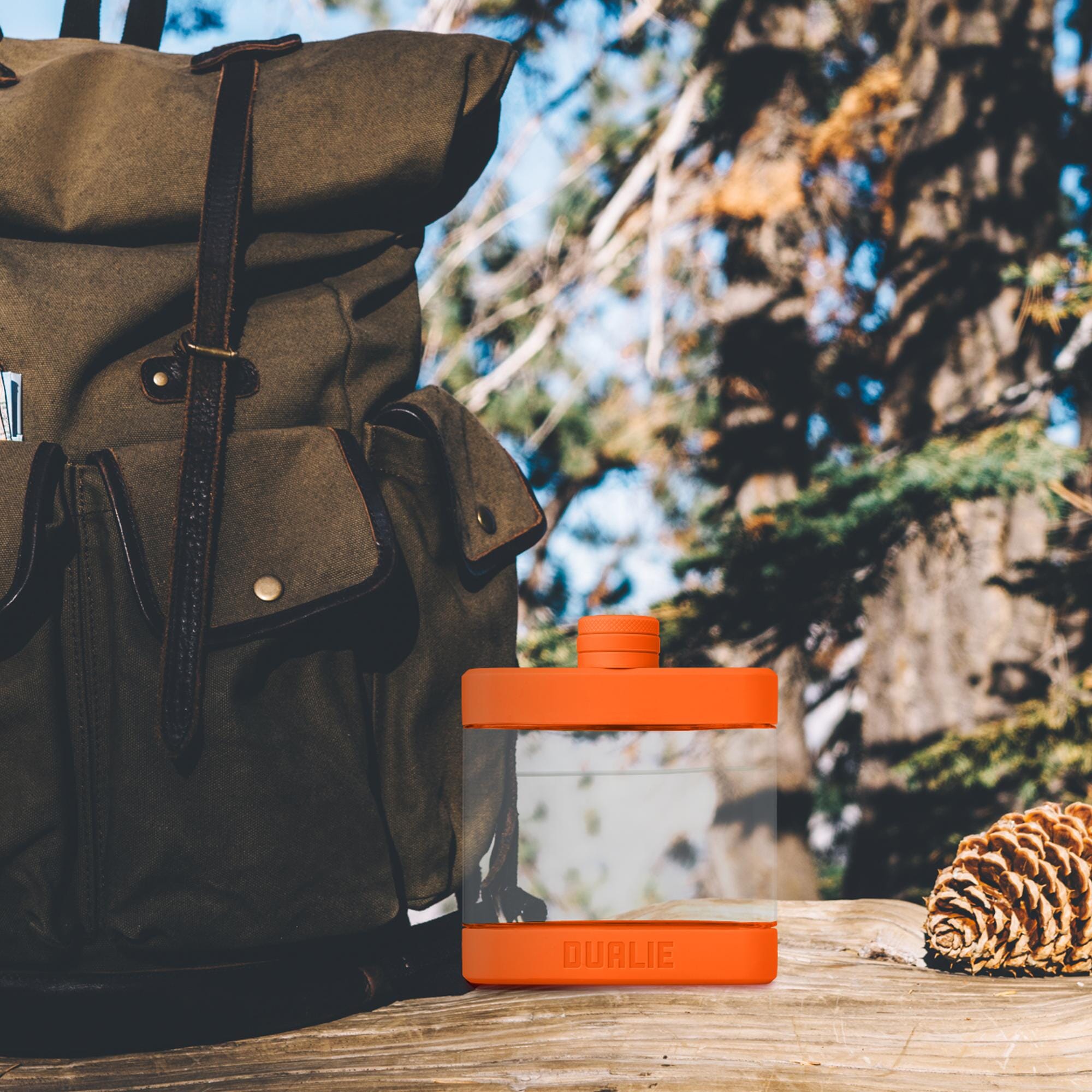 DUALIE 6 oz Hip Flask for Liquor - Undetectable Shatterproof Alcohol Flasks with Clear Tritan Plastic and Silicone Grip - Flask Gift for Men & Women Playgosports.com 