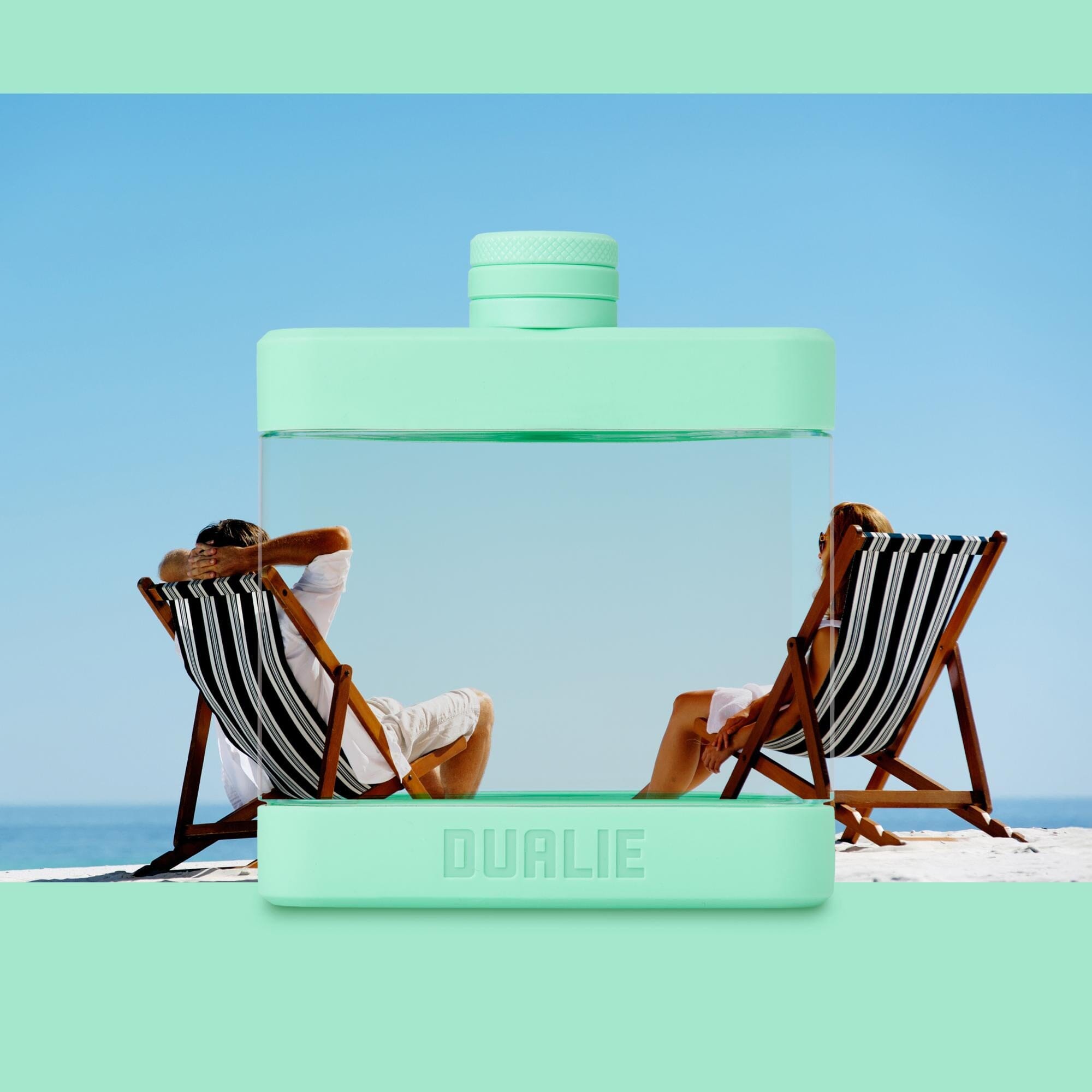 DUALIE 6 oz Hip Flask for Liquor - Undetectable Shatterproof Alcohol Flasks with Clear Tritan Plastic and Silicone Grip - Flask Gift for Men & Women Playgosports.com 