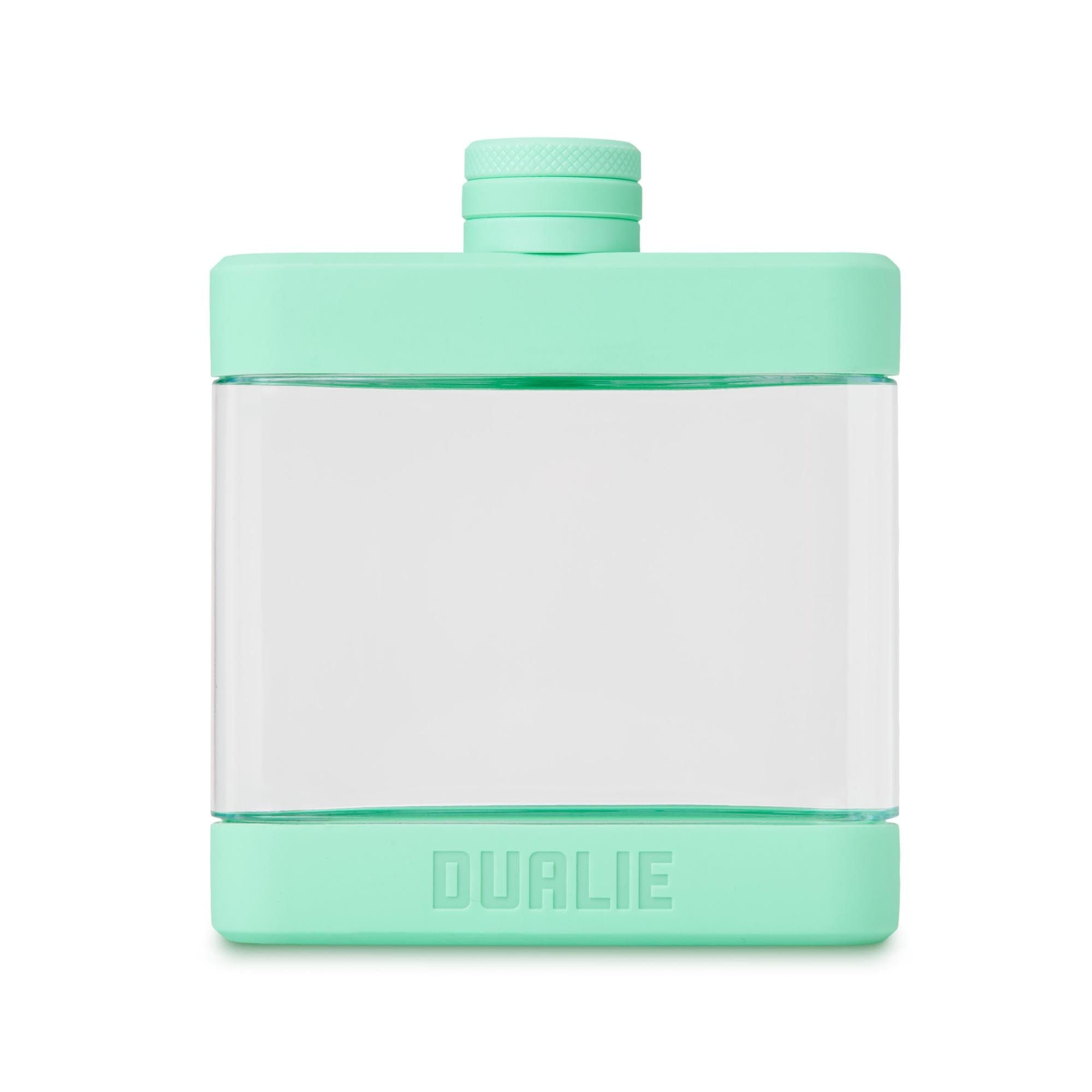 DUALIE 6 oz Hip Flask for Liquor - Undetectable Shatterproof Alcohol Flasks with Clear Tritan Plastic and Silicone Grip - Flask Gift for Men & Women Playgosports.com Sea Foam 