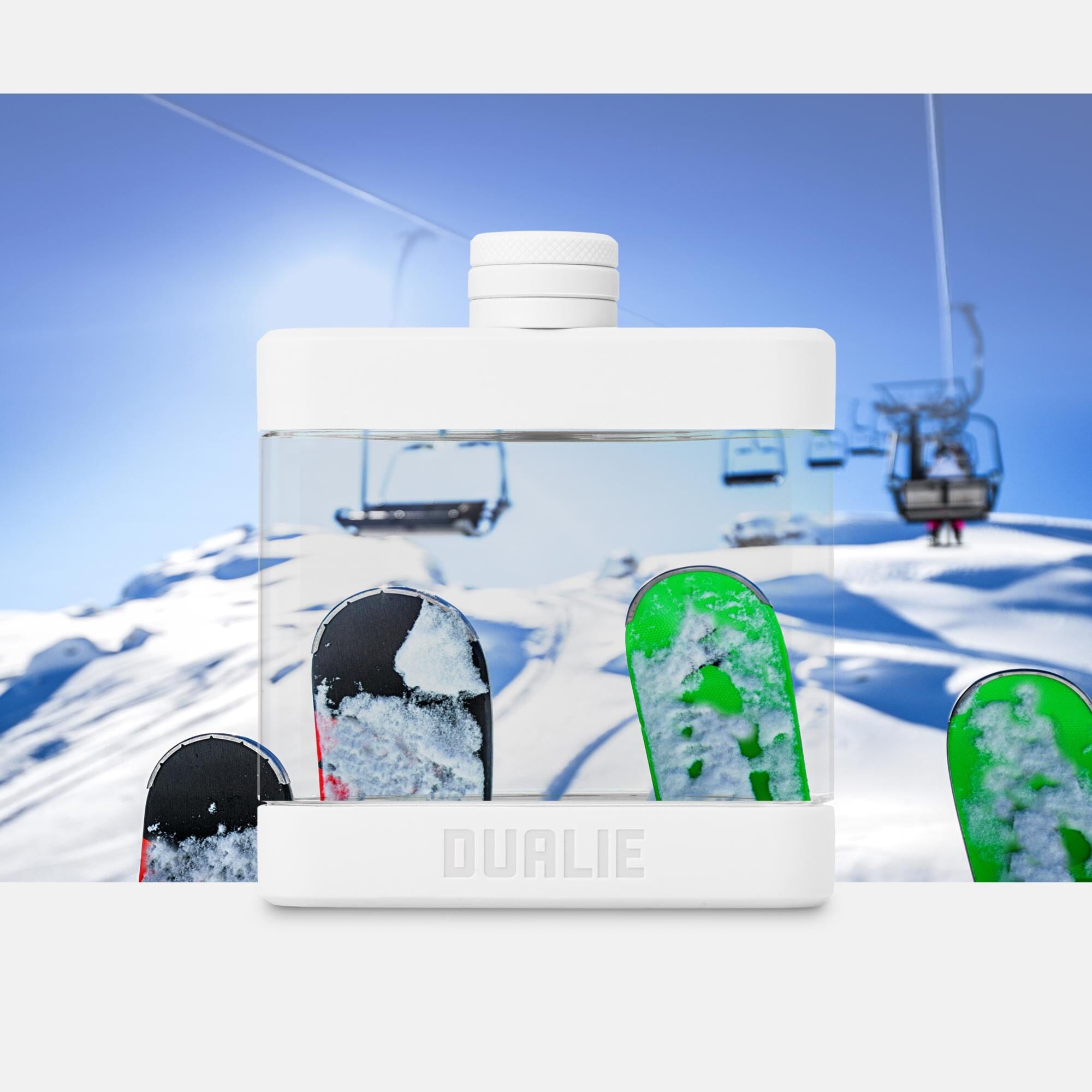 DUALIE 6 oz Hip Flask for Liquor - Undetectable Shatterproof Alcohol Flasks with Clear Tritan Plastic and Silicone Grip - Flask Gift for Men & Women Playgosports.com 