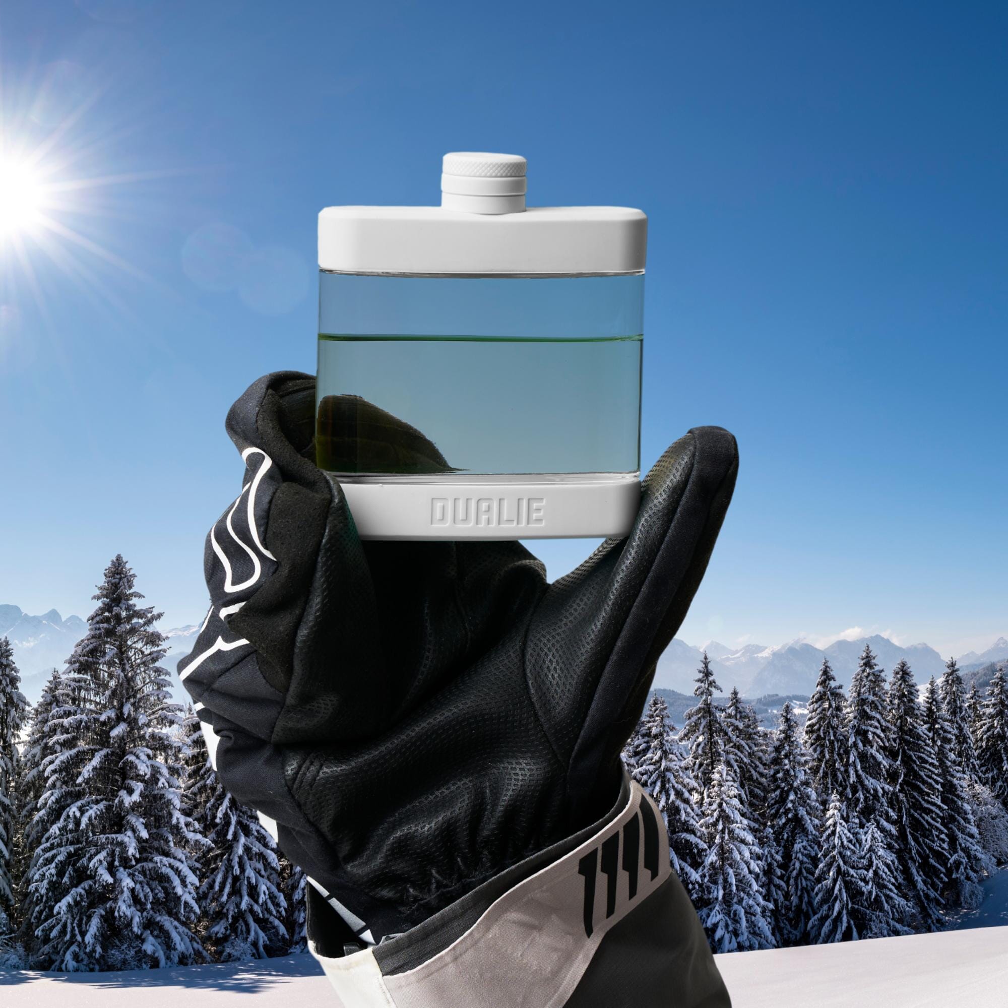 DUALIE 6 oz Hip Flask for Liquor - Undetectable Shatterproof Alcohol Flasks with Clear Tritan Plastic and Silicone Grip - Flask Gift for Men & Women Playgosports.com 