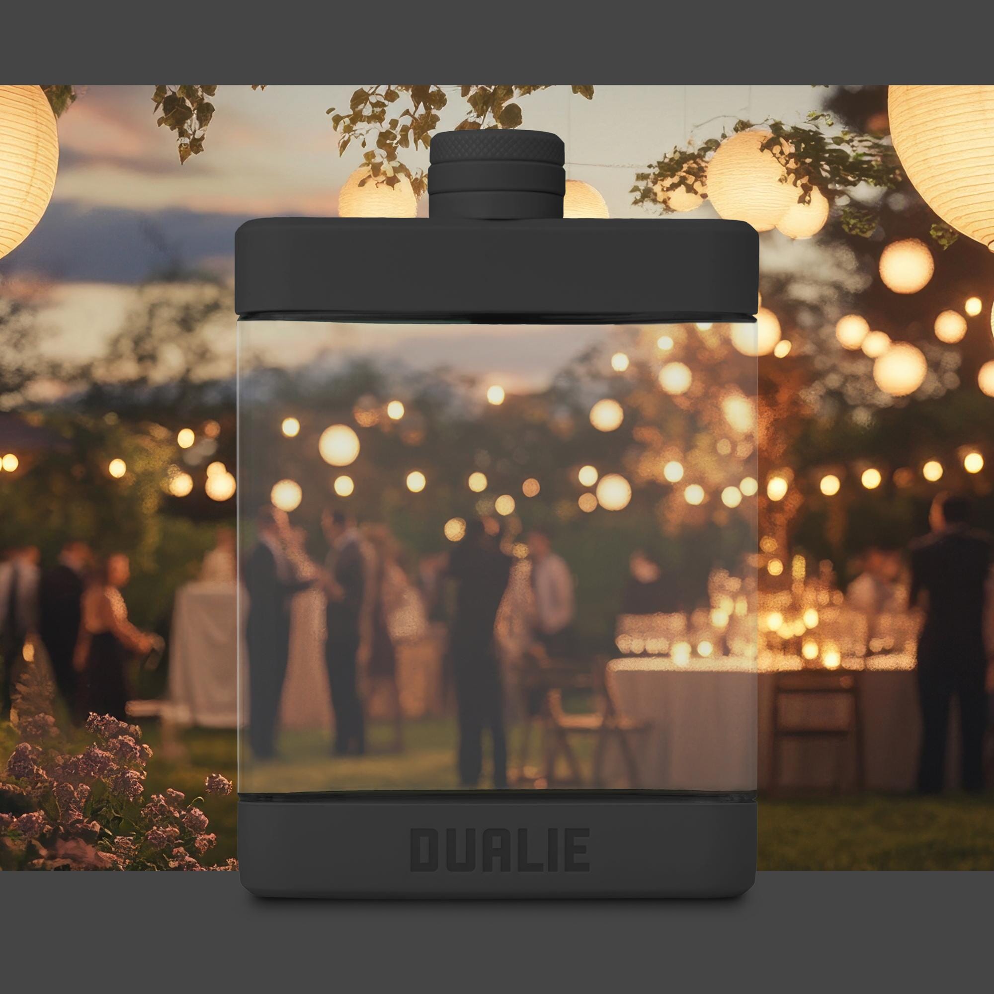 DUALIE 8 oz Hip Flask for Liquor - Undetectable Shatterproof Alcohol Flasks with Clear Tritan Plastic and Silicone Grip - Flask Gift for Men & Women Playgosports.com 