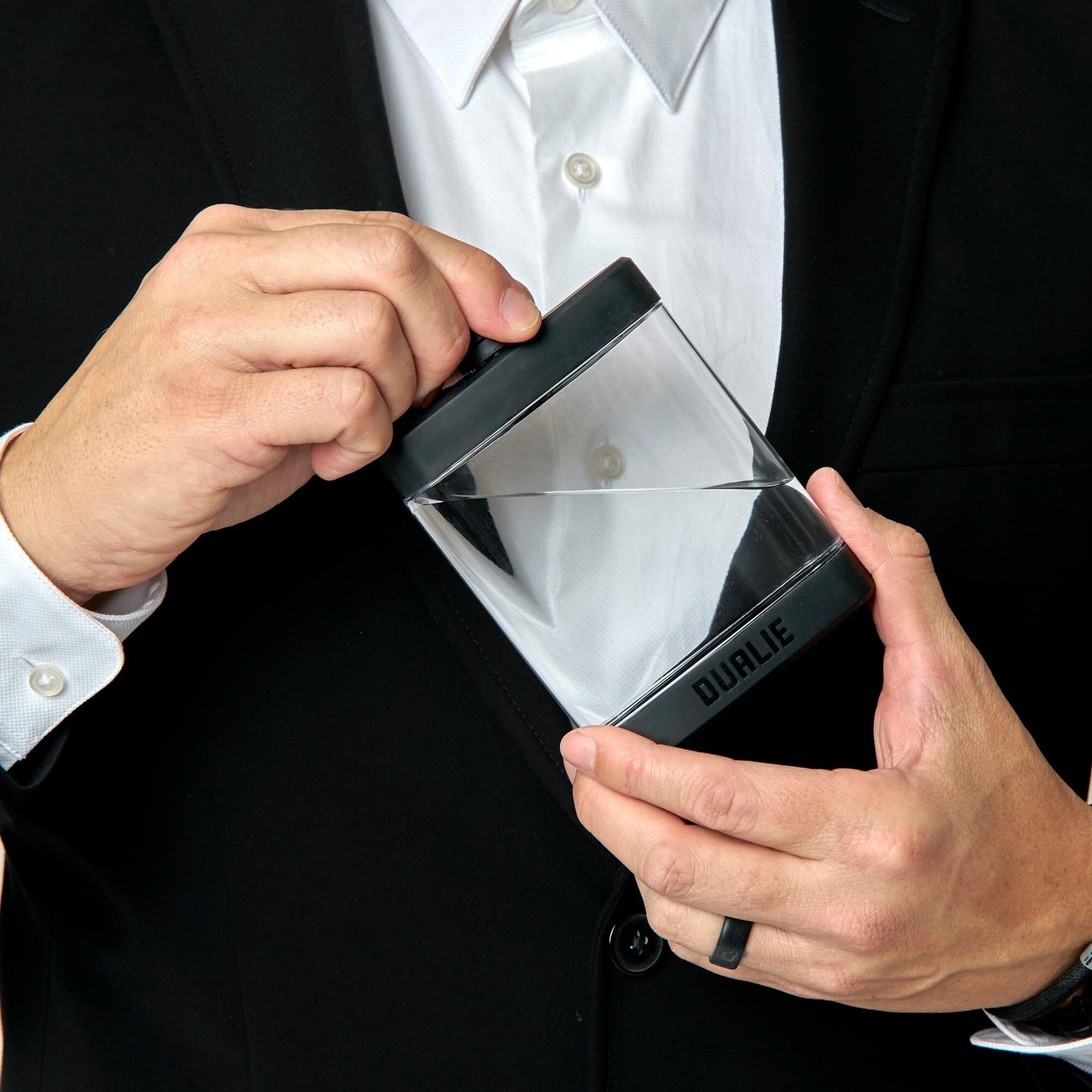 DUALIE 8 oz Hip Flask for Liquor - Undetectable Shatterproof Alcohol Flasks with Clear Tritan Plastic and Silicone Grip - Flask Gift for Men & Women Playgosports.com 