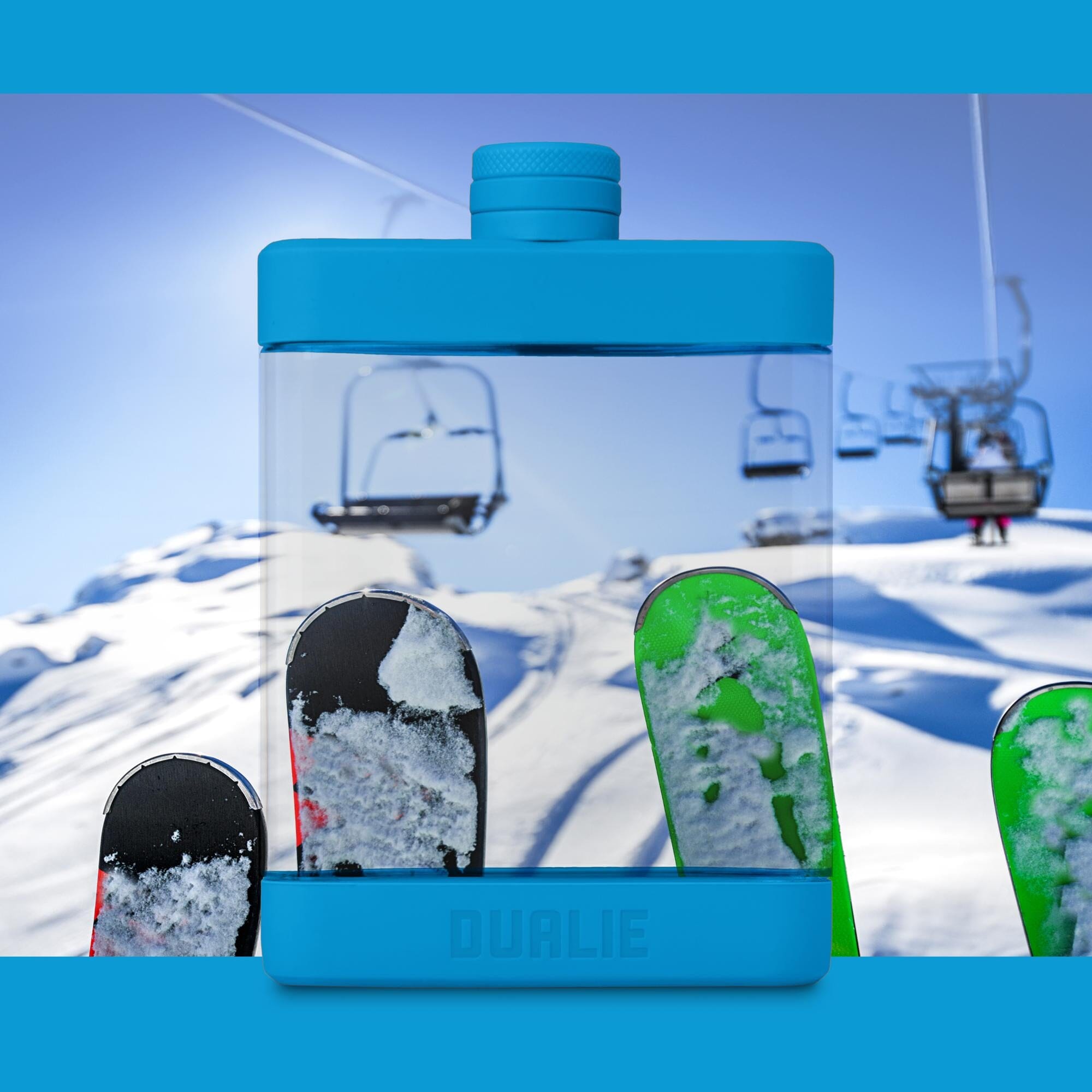 DUALIE 8 oz Hip Flask for Liquor - Undetectable Shatterproof Alcohol Flasks with Clear Tritan Plastic and Silicone Grip - Flask Gift for Men & Women Playgosports.com 