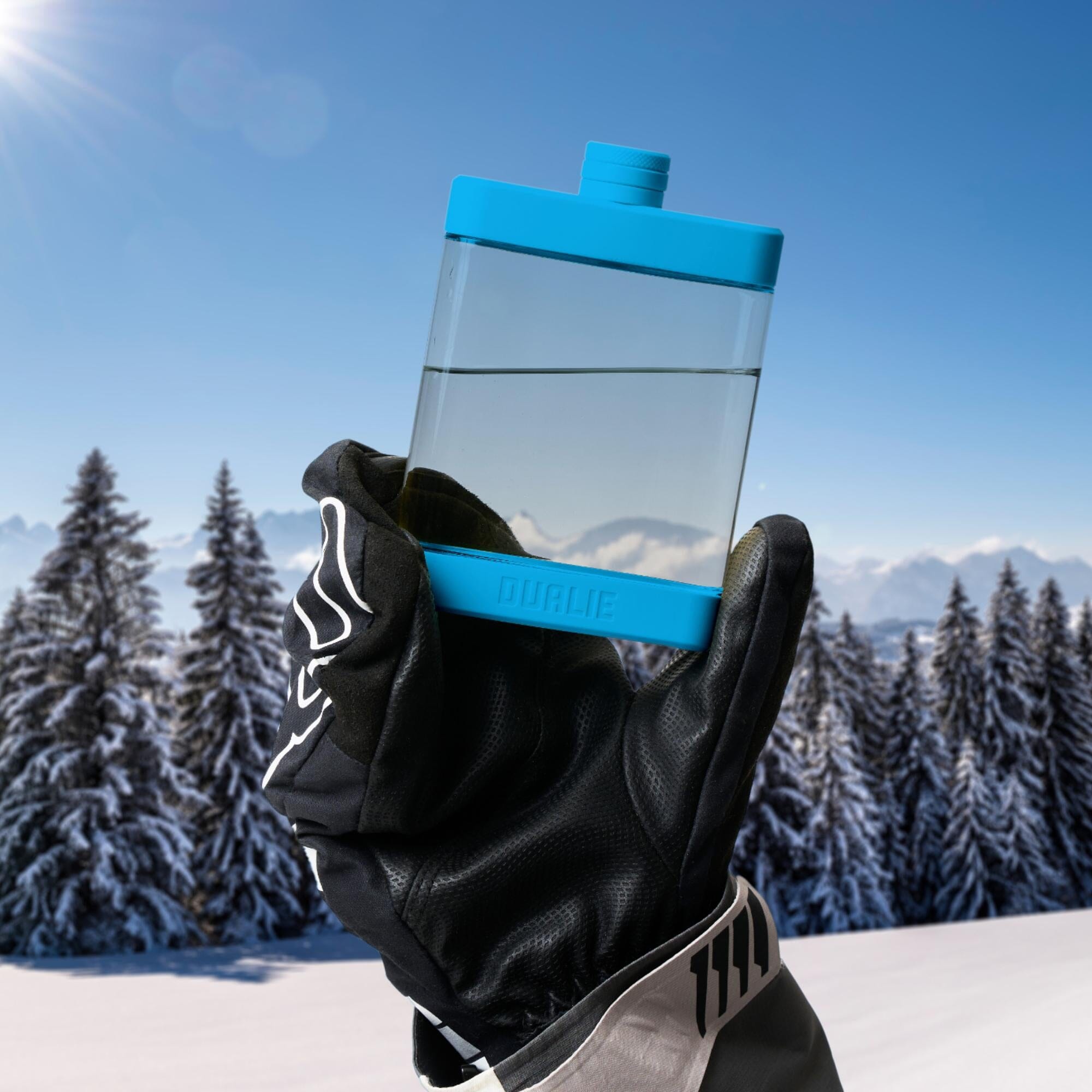 DUALIE 8 oz Hip Flask for Liquor - Undetectable Shatterproof Alcohol Flasks with Clear Tritan Plastic and Silicone Grip - Flask Gift for Men & Women Playgosports.com 