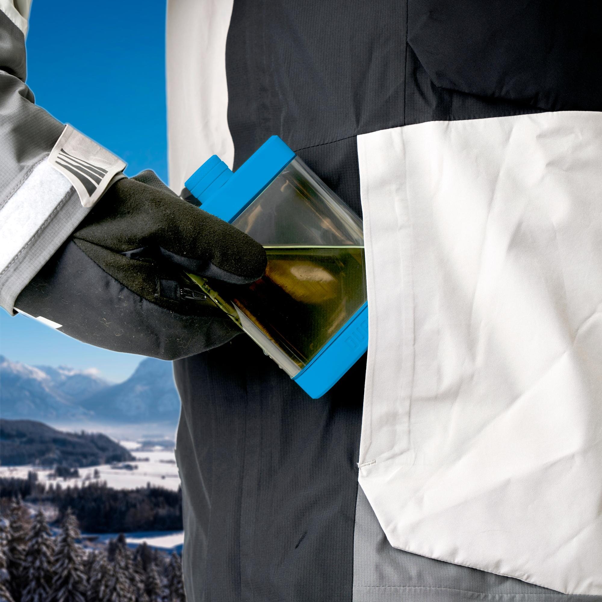 DUALIE 8 oz Hip Flask for Liquor - Undetectable Shatterproof Alcohol Flasks with Clear Tritan Plastic and Silicone Grip - Flask Gift for Men & Women Playgosports.com 