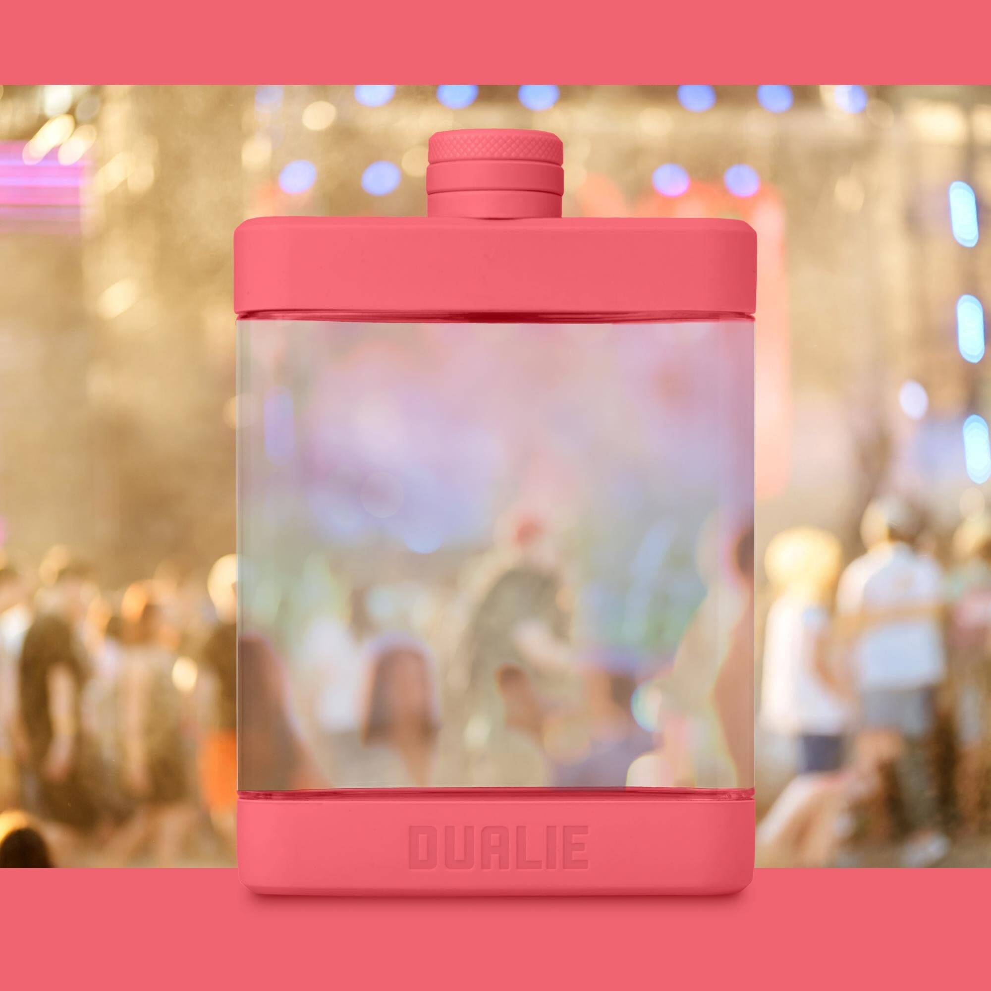 DUALIE 8 oz Hip Flask for Liquor - Undetectable Shatterproof Alcohol Flasks with Clear Tritan Plastic and Silicone Grip - Flask Gift for Men & Women Playgosports.com 