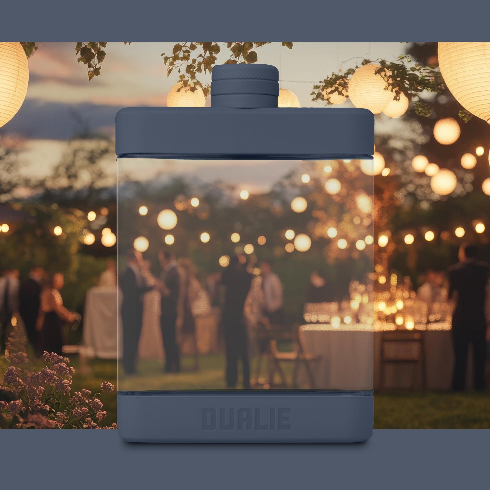 DUALIE 8 oz Hip Flask for Liquor - Undetectable Shatterproof Alcohol Flasks with Clear Tritan Plastic and Silicone Grip - Flask Gift for Men & Women Playgosports.com 