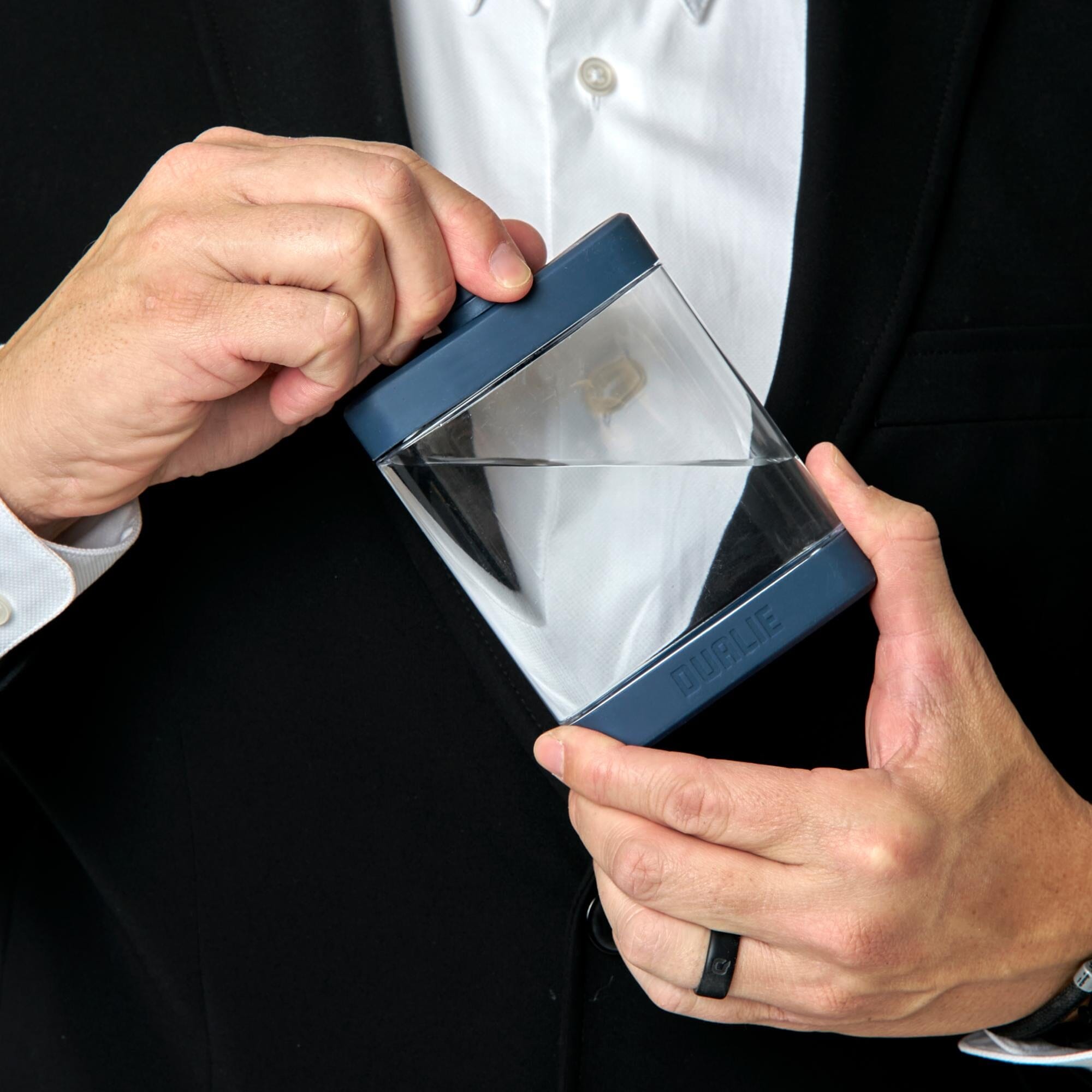 DUALIE 8 oz Hip Flask for Liquor - Undetectable Shatterproof Alcohol Flasks with Clear Tritan Plastic and Silicone Grip - Flask Gift for Men & Women Playgosports.com 