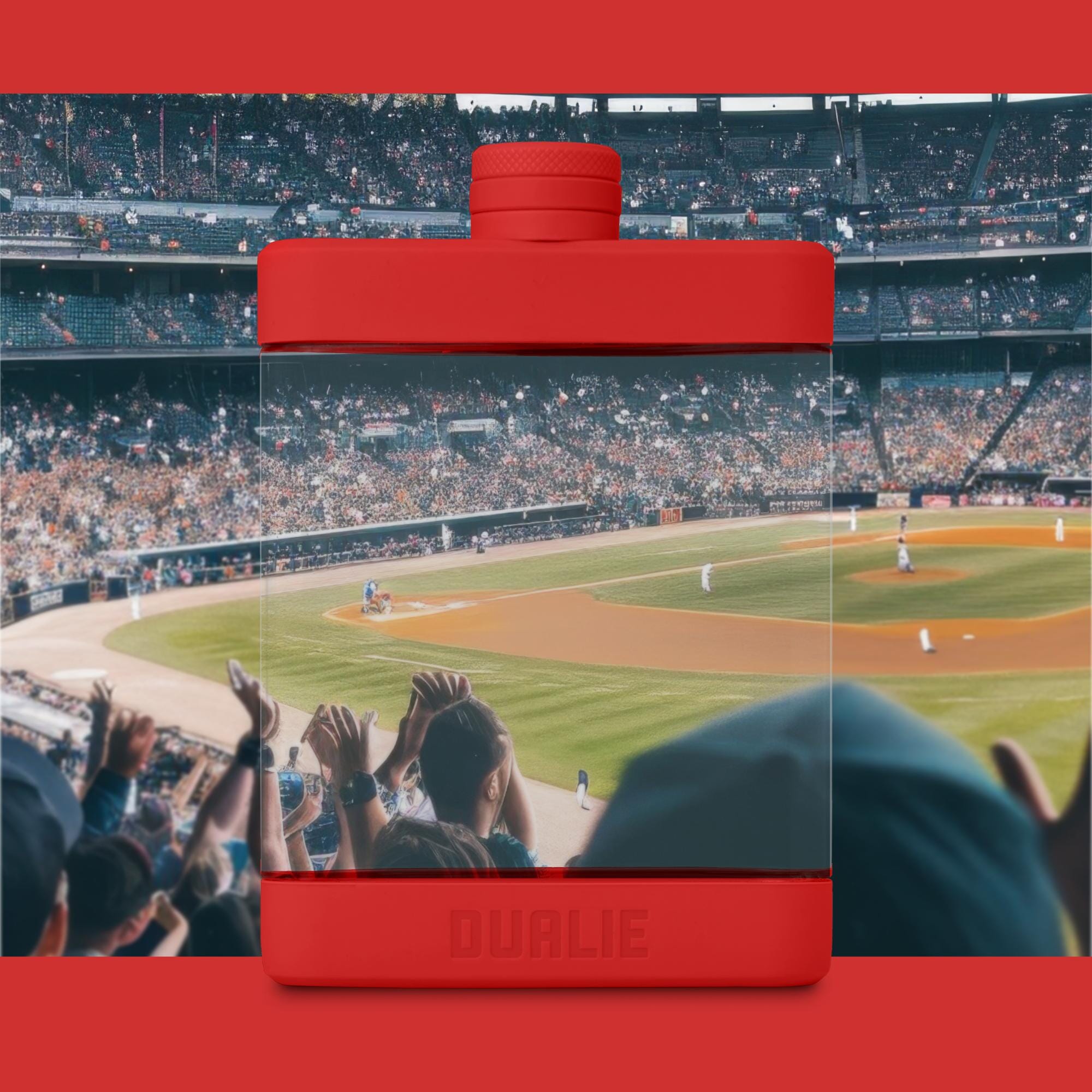 DUALIE 8 oz Hip Flask for Liquor - Undetectable Shatterproof Alcohol Flasks with Clear Tritan Plastic and Silicone Grip - Flask Gift for Men & Women Playgosports.com 