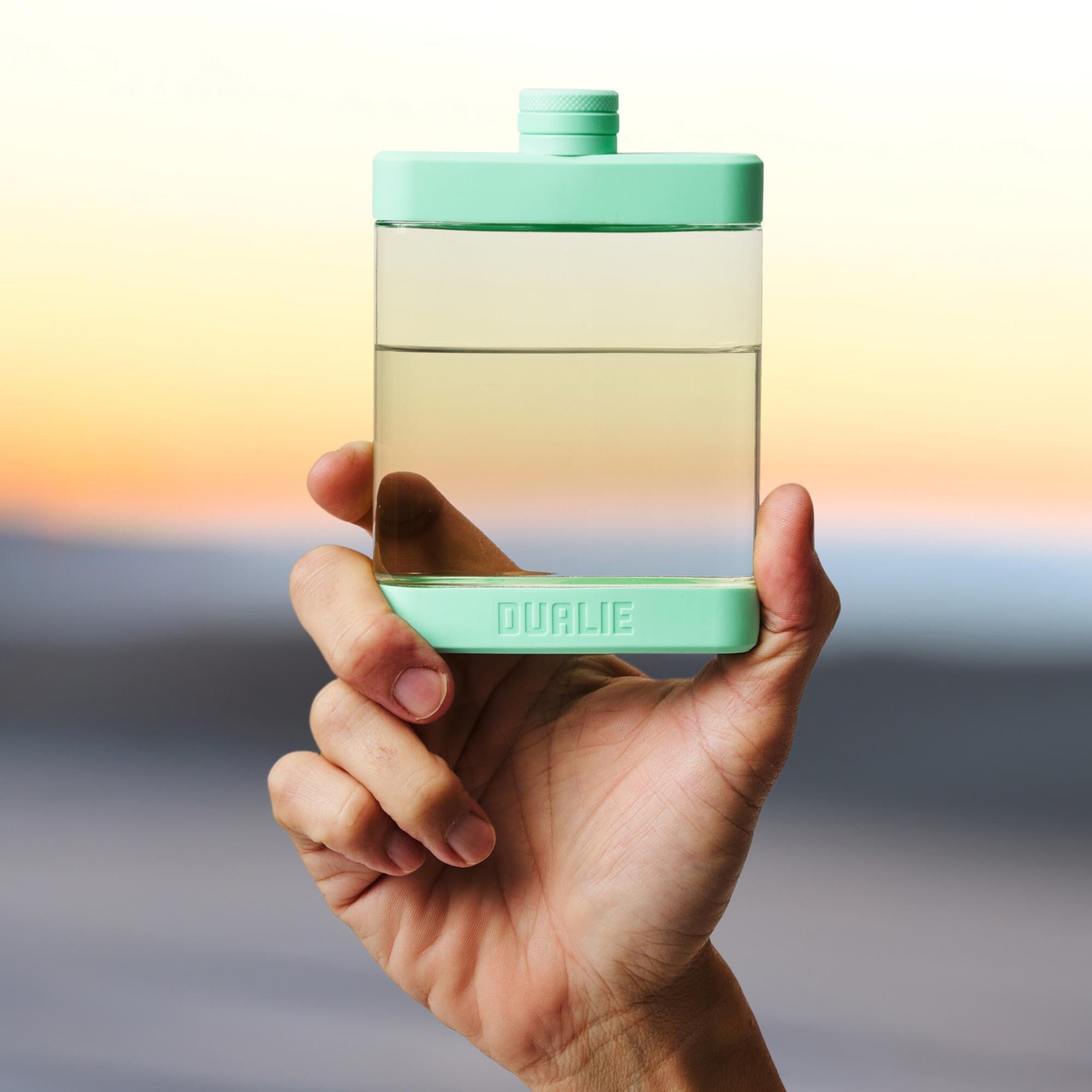 DUALIE 8 oz Hip Flask for Liquor - Undetectable Shatterproof Alcohol Flasks with Clear Tritan Plastic and Silicone Grip - Flask Gift for Men & Women Playgosports.com 