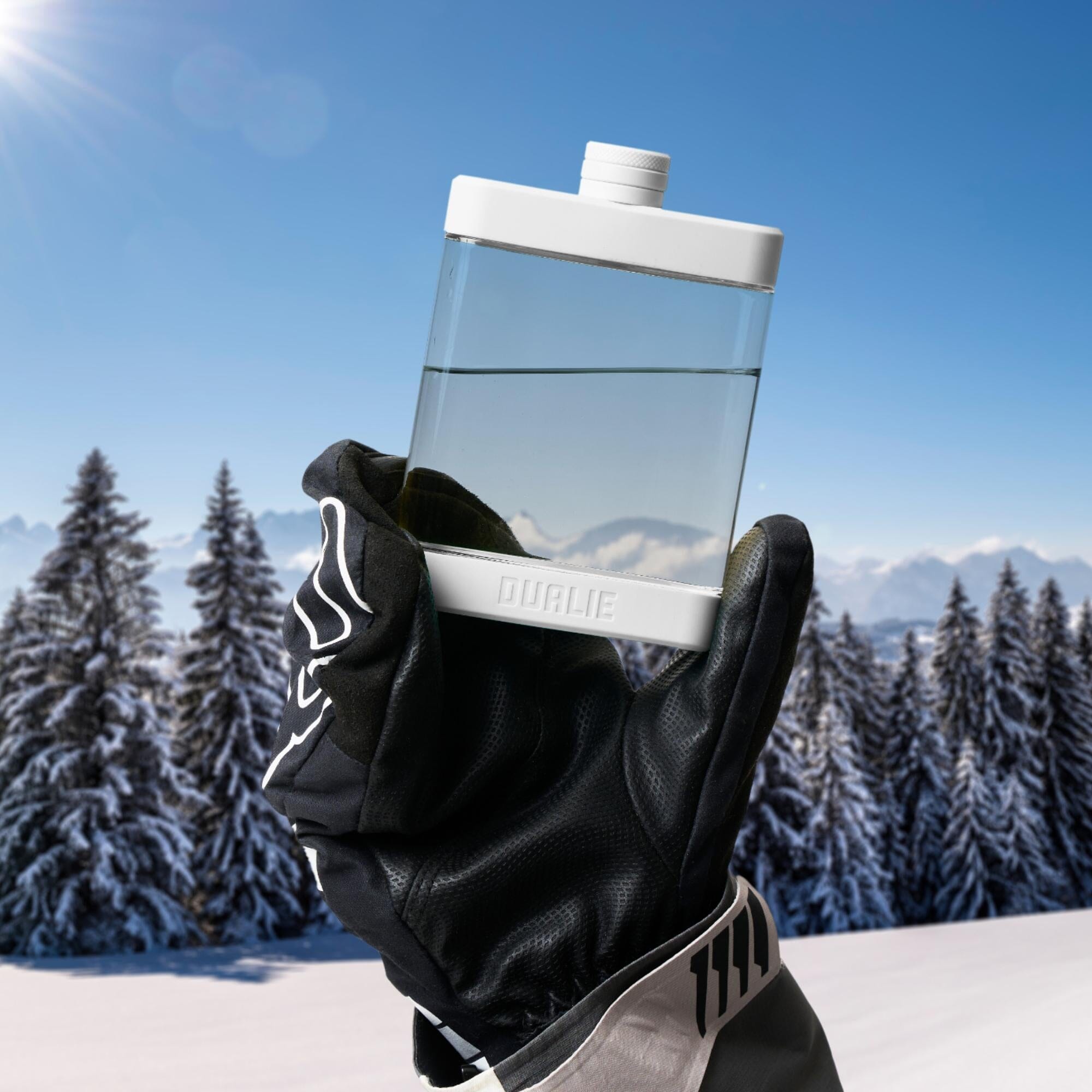 DUALIE 8 oz Hip Flask for Liquor - Undetectable Shatterproof Alcohol Flasks with Clear Tritan Plastic and Silicone Grip - Flask Gift for Men & Women Playgosports.com 