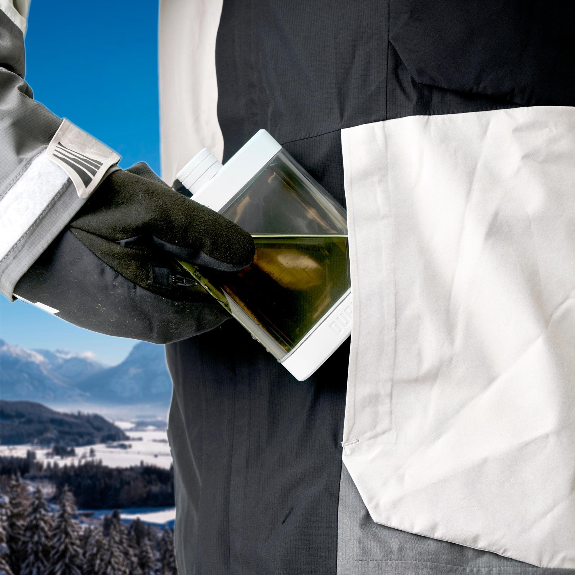 DUALIE 8 oz Hip Flask for Liquor - Undetectable Shatterproof Alcohol Flasks with Clear Tritan Plastic and Silicone Grip - Flask Gift for Men & Women Playgosports.com 