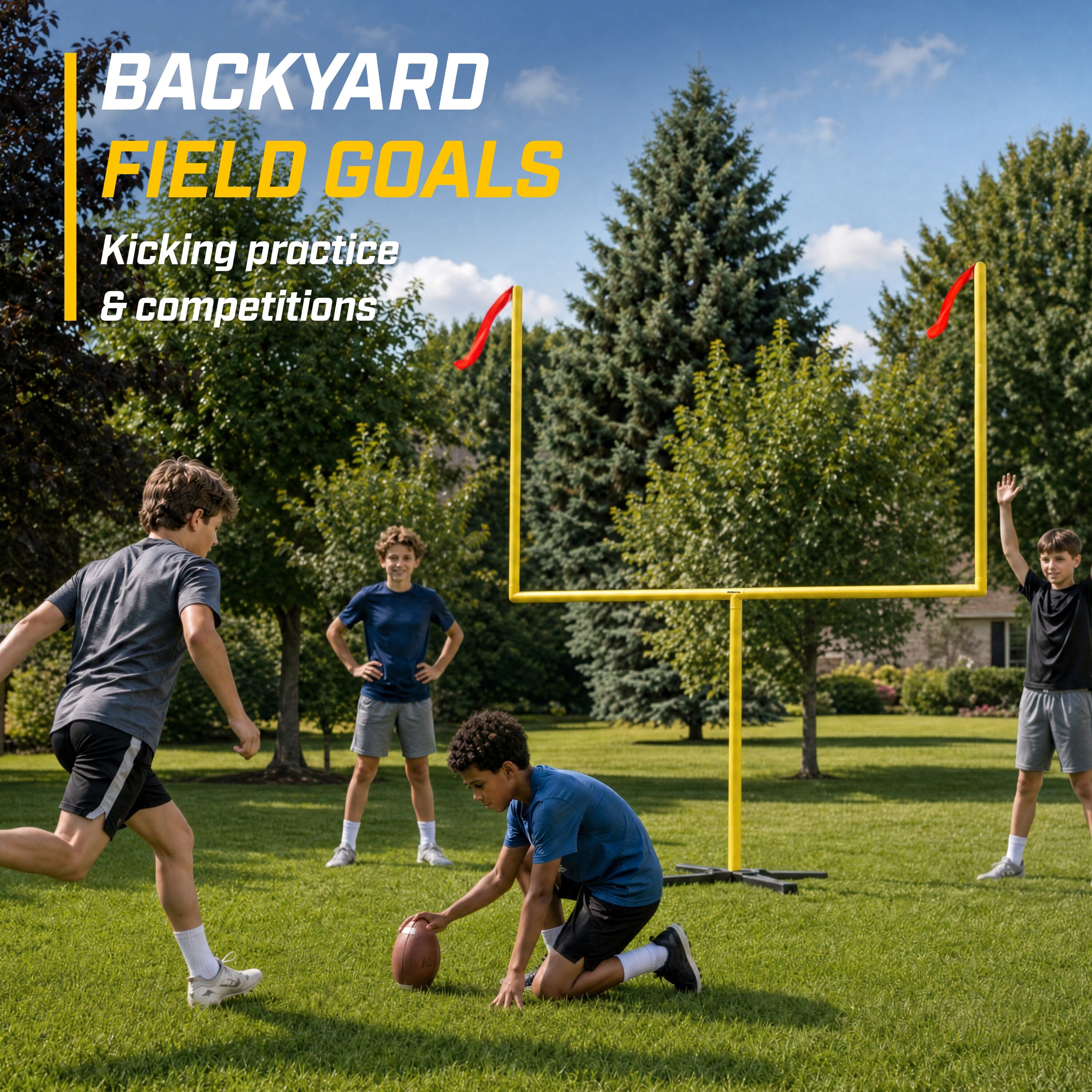 8' x 6' All-Weather Football Field Goal Post GoSports Football 