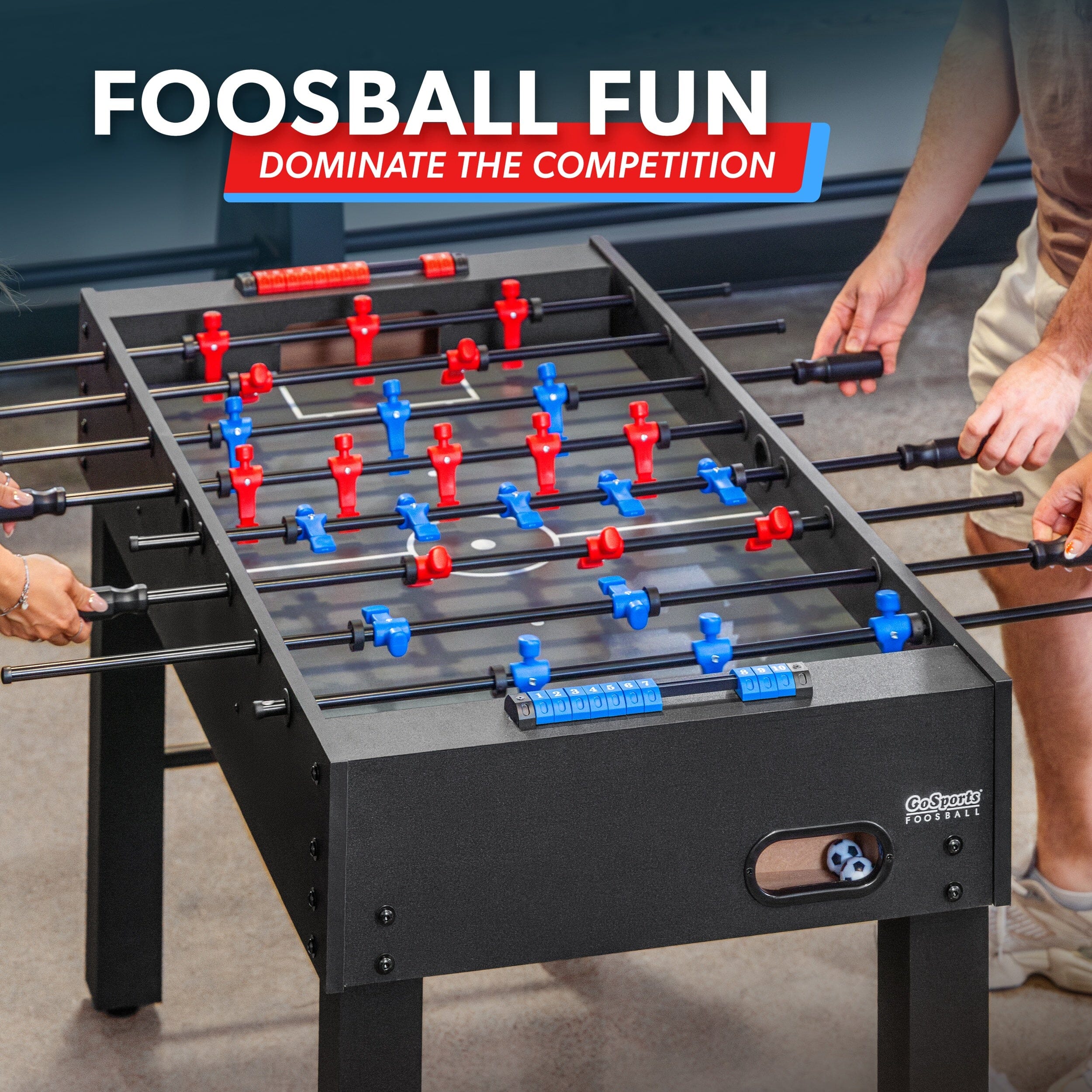GoSports 48 Inch Foosball Table - Black Finish FoosBall GoSports 