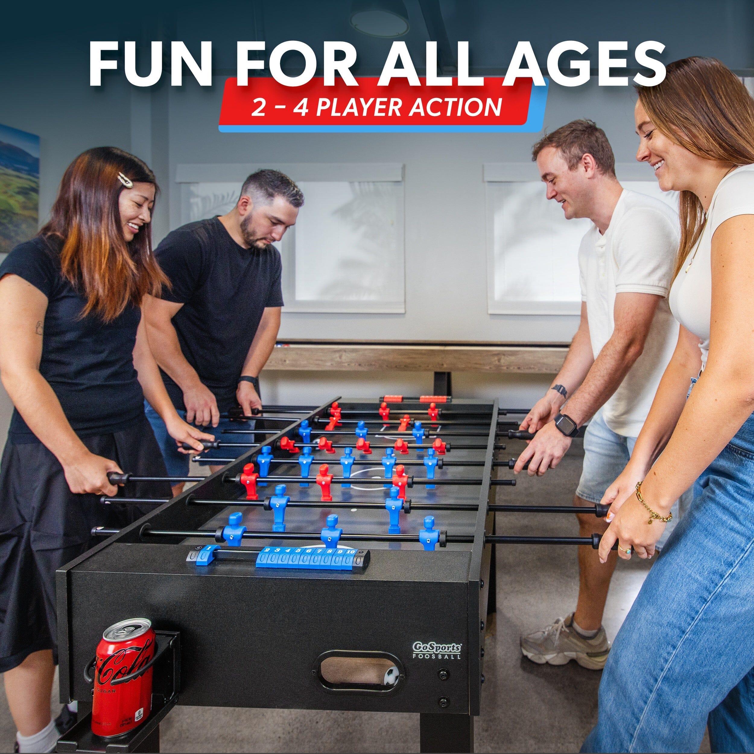 GoSports 48 Inch Foosball Table - Black Finish FoosBall GoSports 