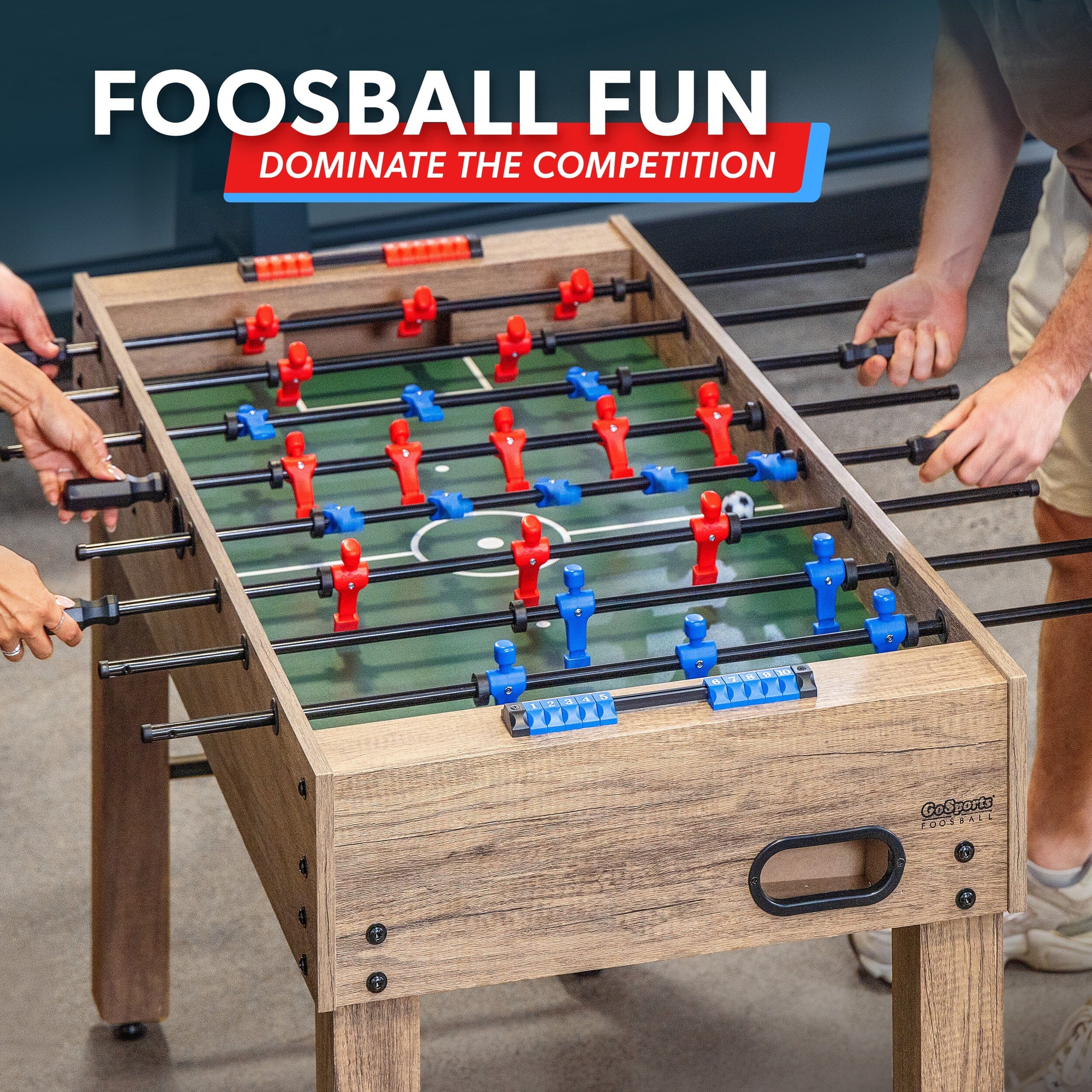 GoSports 48 Inch Foosball Table - Oak Finish FoosBall GoSports 