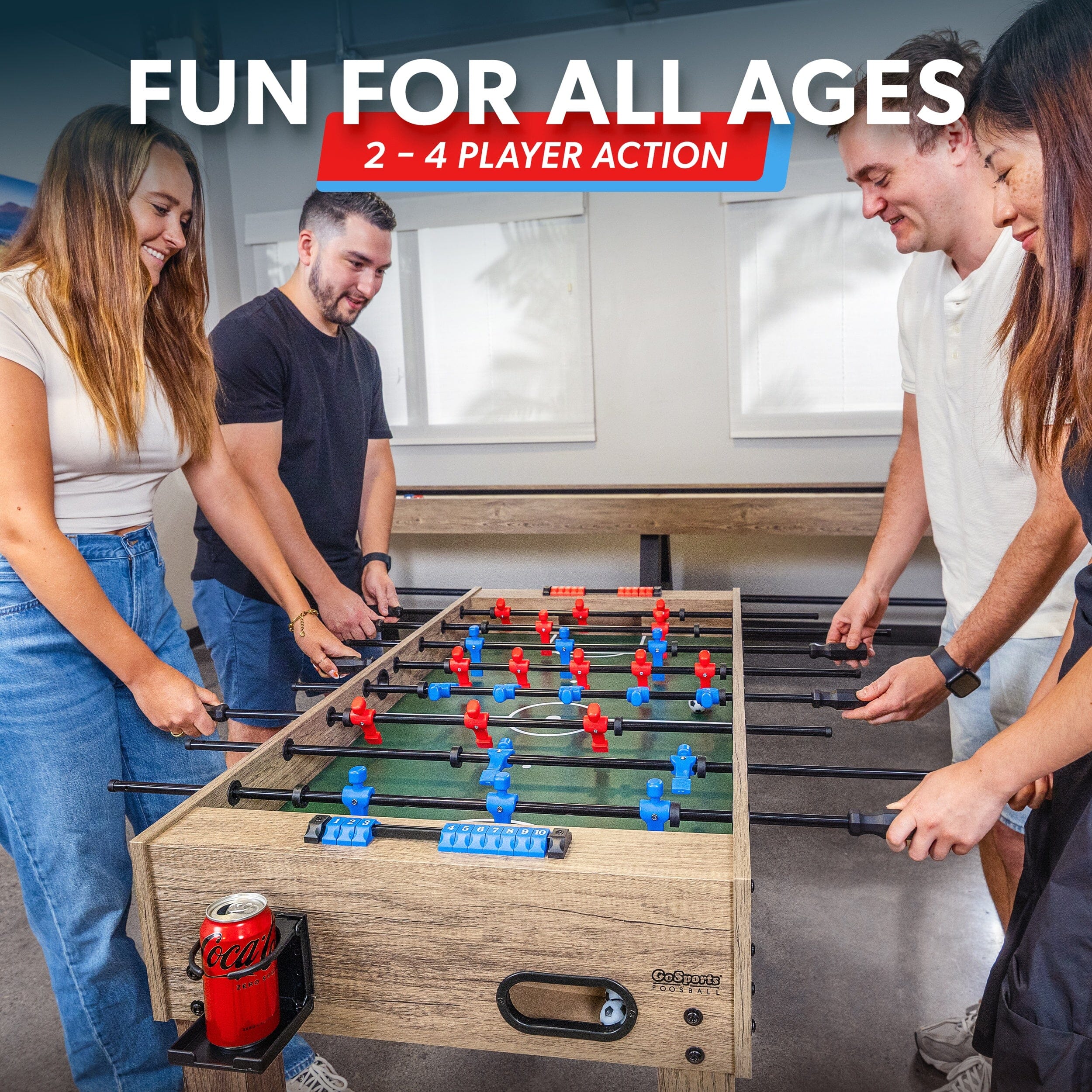GoSports 48 Inch Foosball Table - Oak Finish FoosBall GoSports 