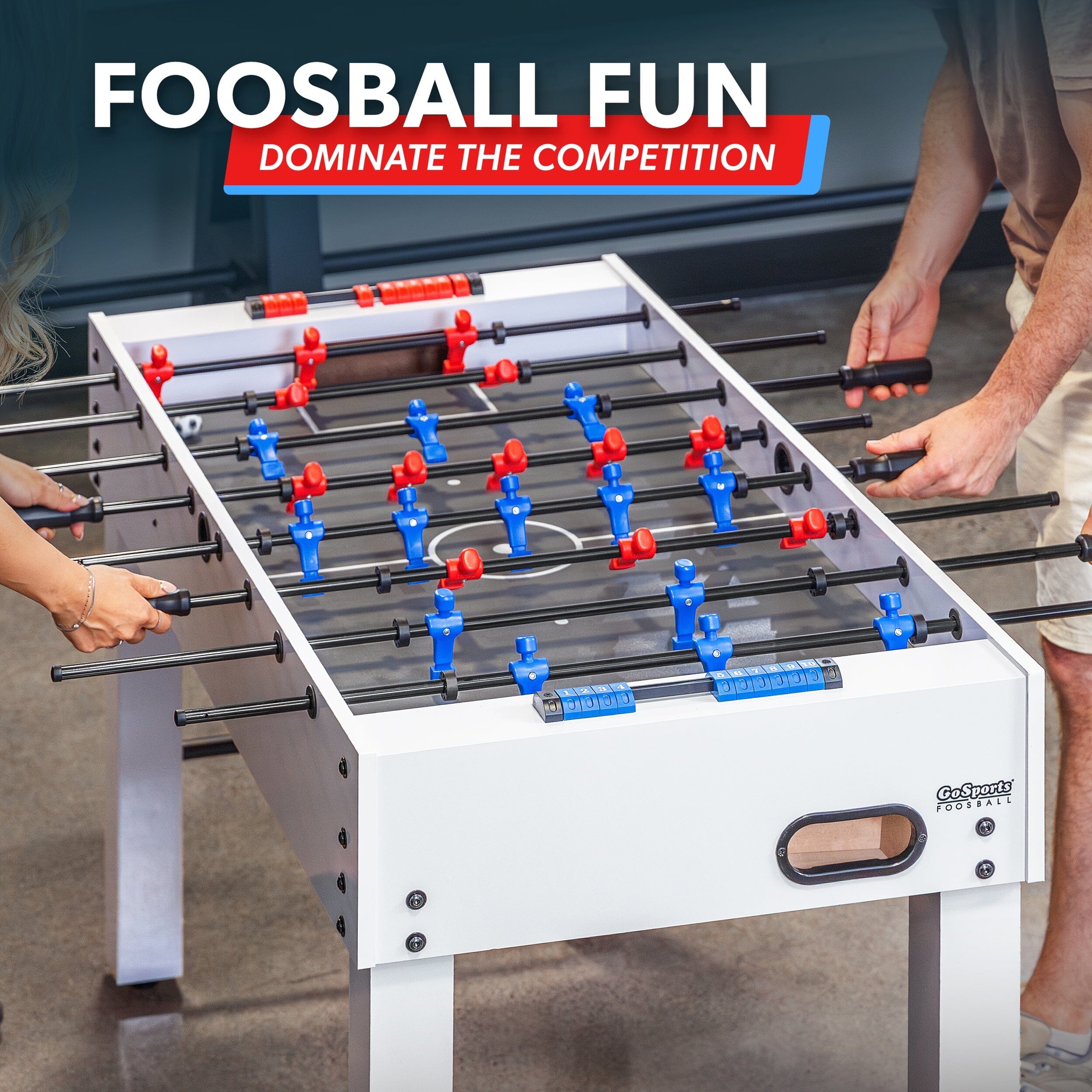 GoSports 48 Inch Foosball Table - White Finish FoosBall GoSports 