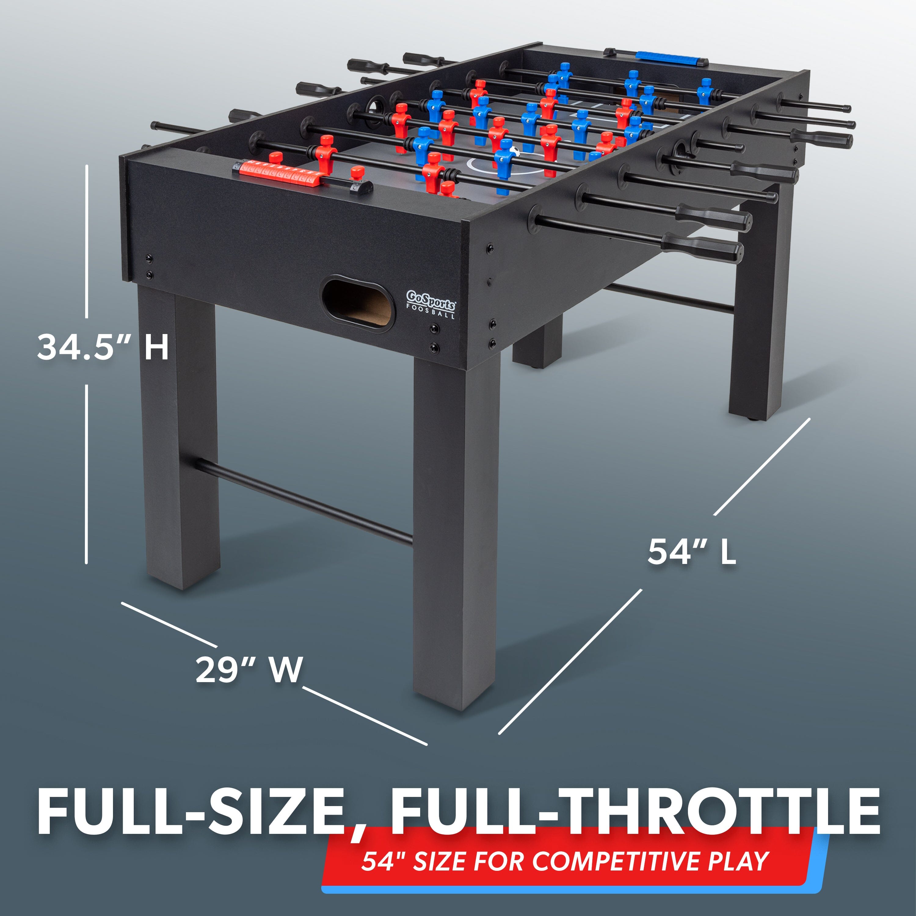 GoSports 54 Inch Full Size Foosball Table - Professional-Grade Game Table for Home GoSports 