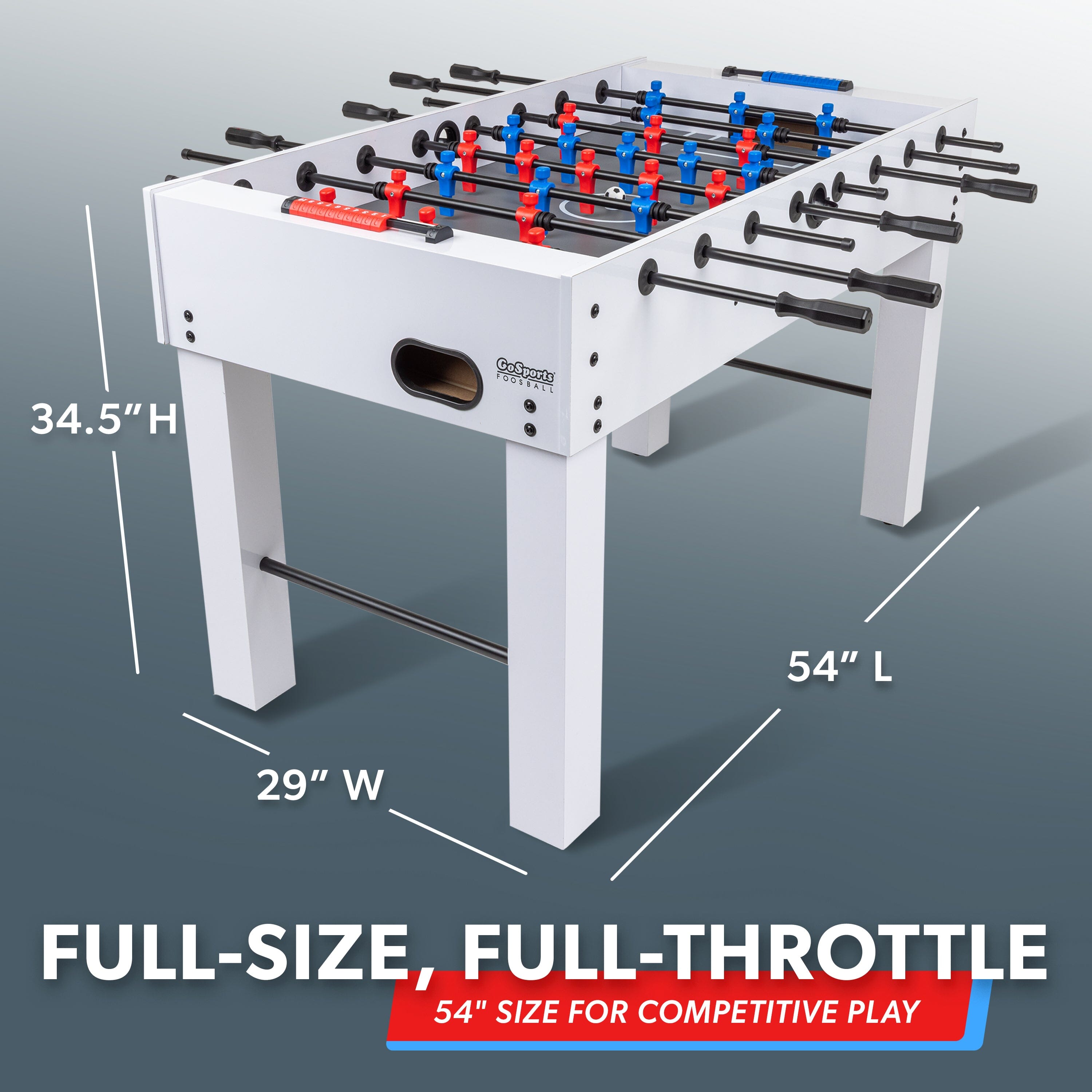 GoSports 54 Inch Full Size Foosball Table - Professional-Grade Game Table for Home GoSports 
