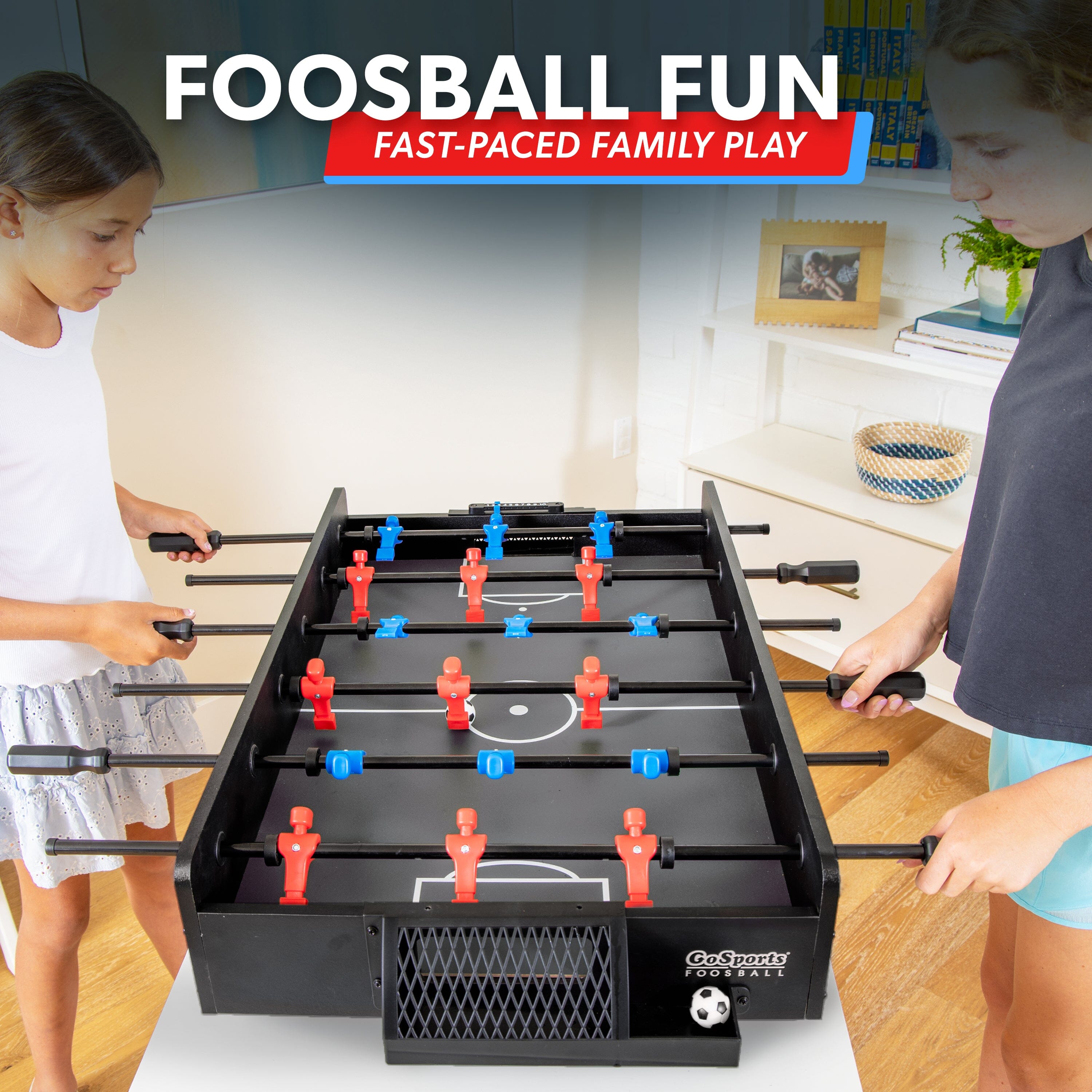 GoSports 32 Inch Tabletop Foosball Game Set - Oak or Black GoSports 