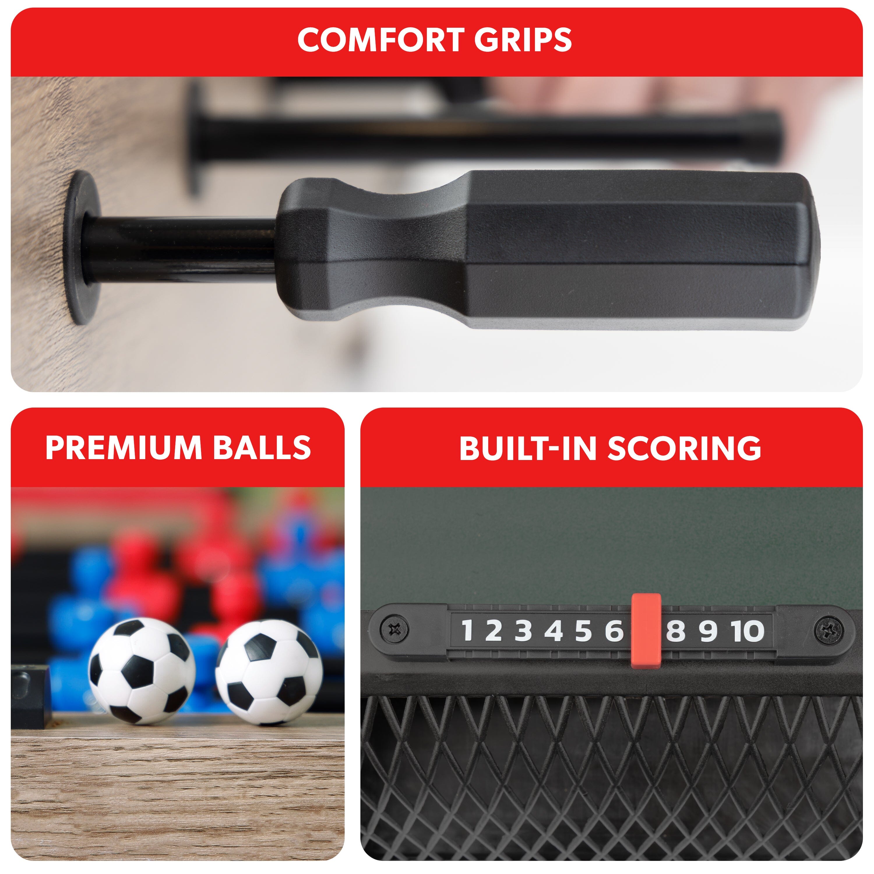 GoSports 32 Inch Tabletop Foosball Game Set - Oak or Black GoSports 