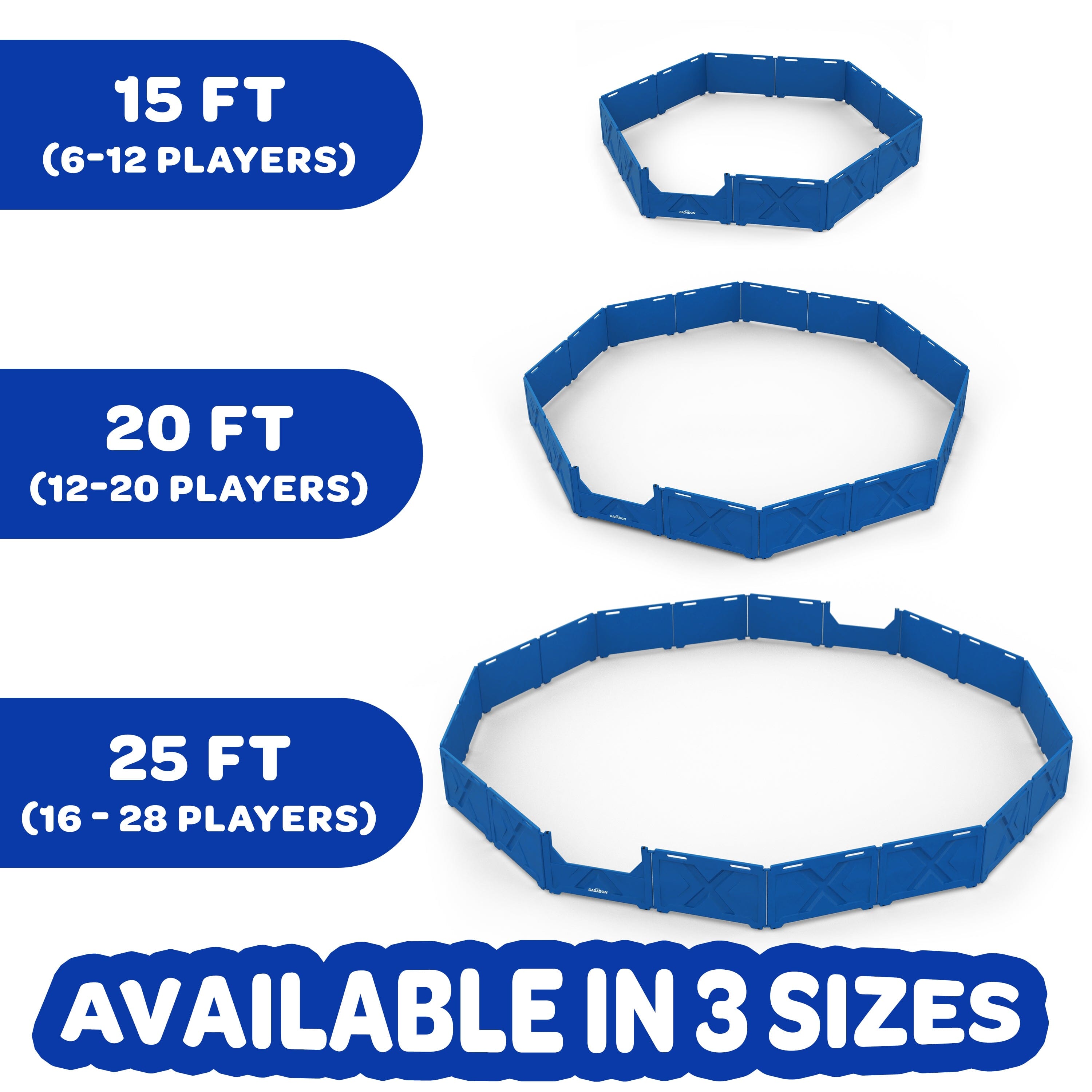 GoSports Gaga Ball Pit - 15 ft, 20 ft or 25 ft Portable Indoor/Outdoor Gagagon Pit for School, Camp or Home Use GoSports 