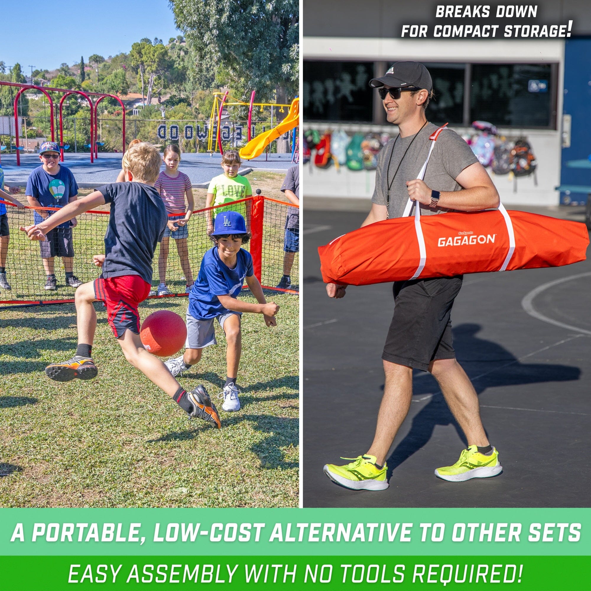 GoSports Gagagon 20 ft Gaga Ball Pit - Portable Indoor/Outdoor Game Set - Includes 2 Balls and Carrying Case GoSports 