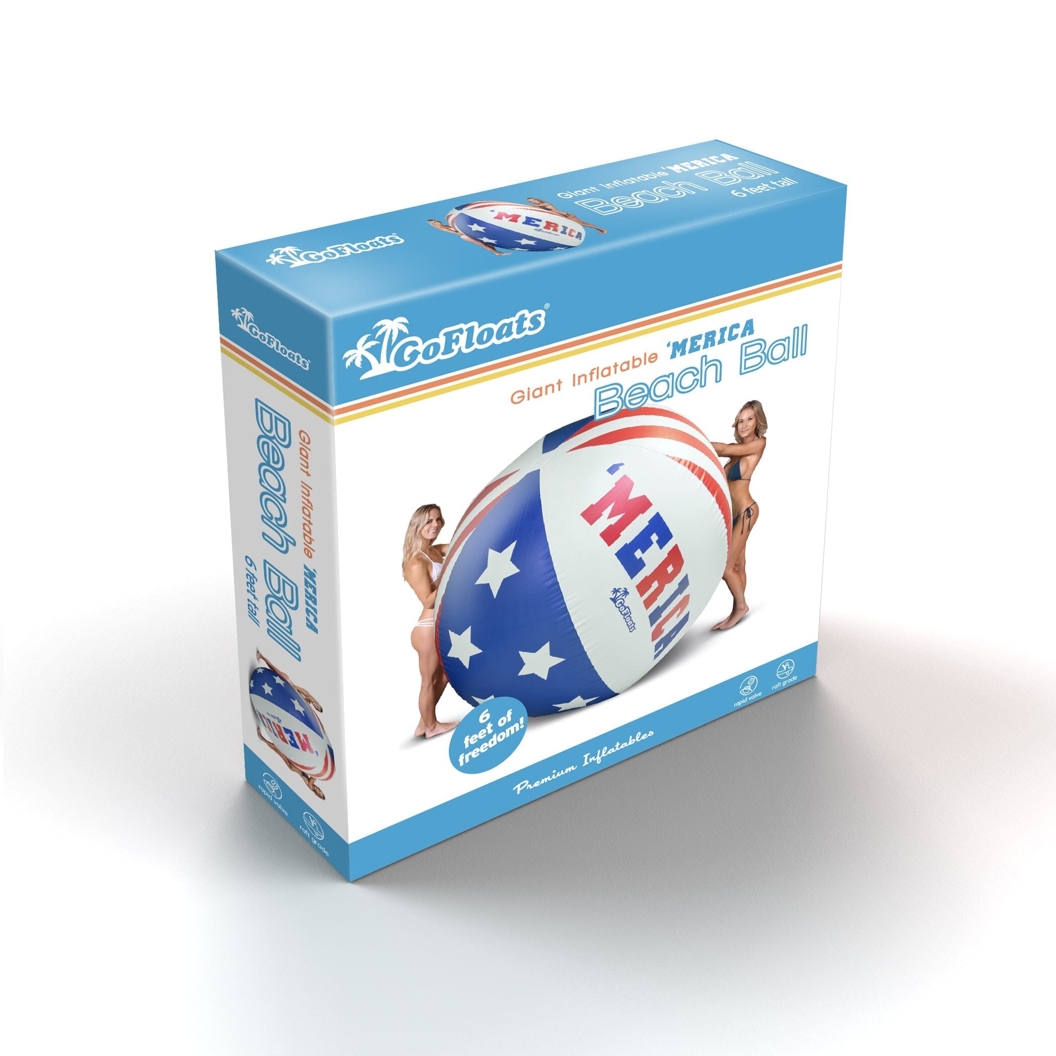 GoFloats 6' Giant Inflatable Beach Ball - 'MERICA GoFloats 