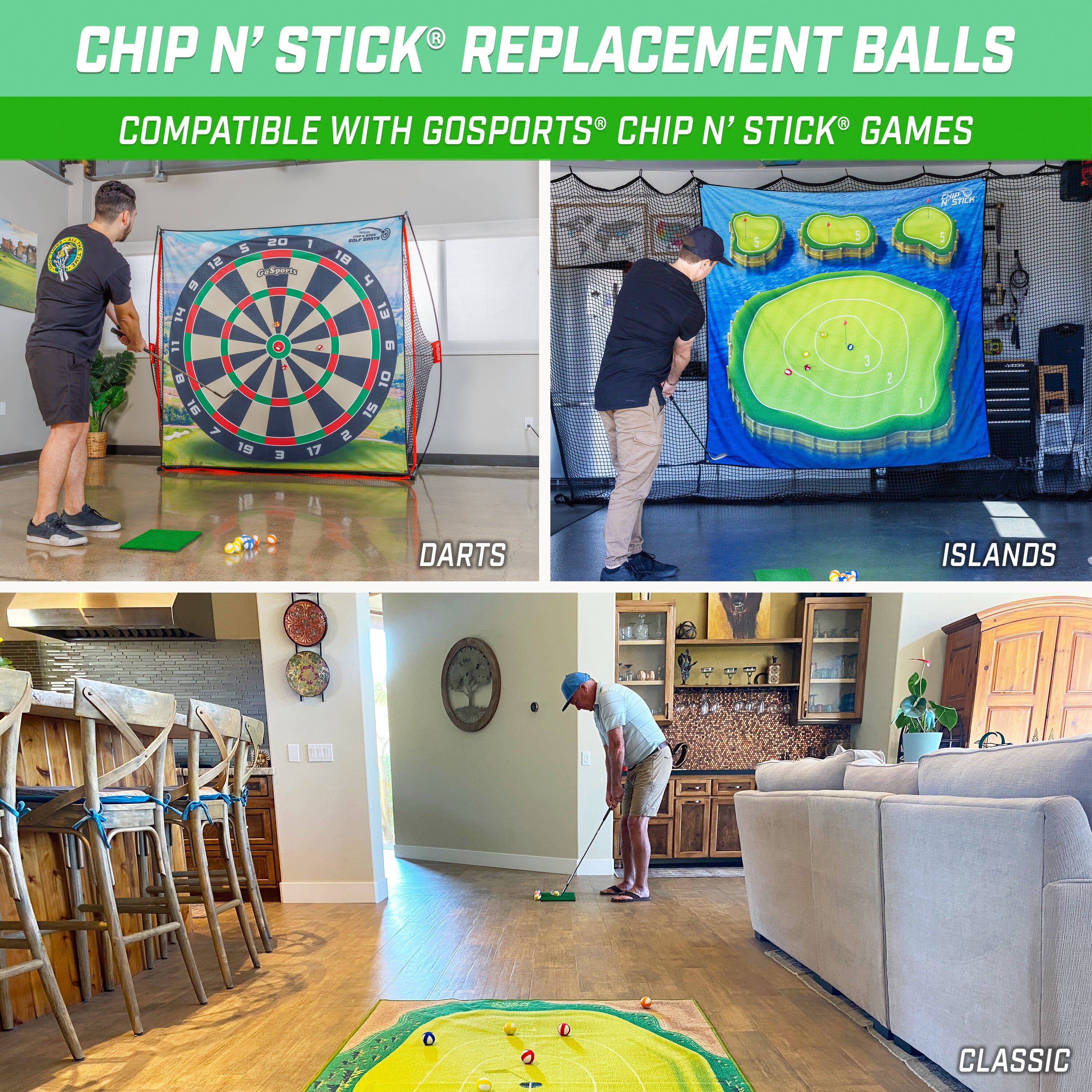 a collage of a man playing a game of darts