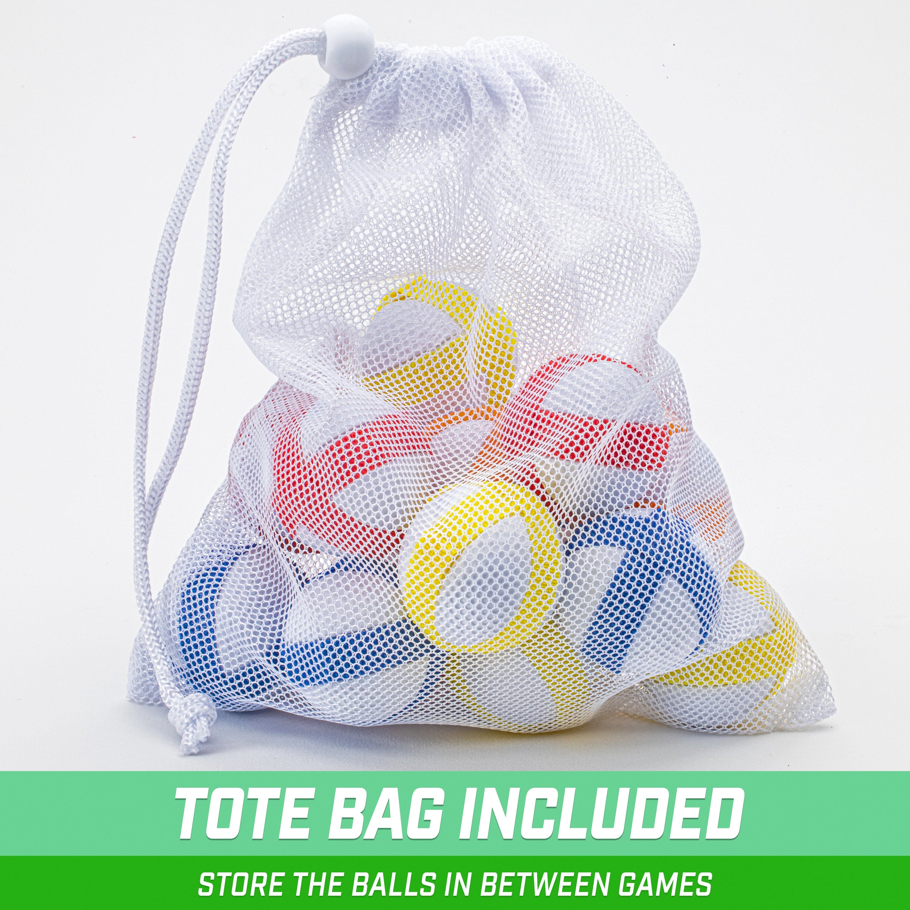 a bag of colorful balls