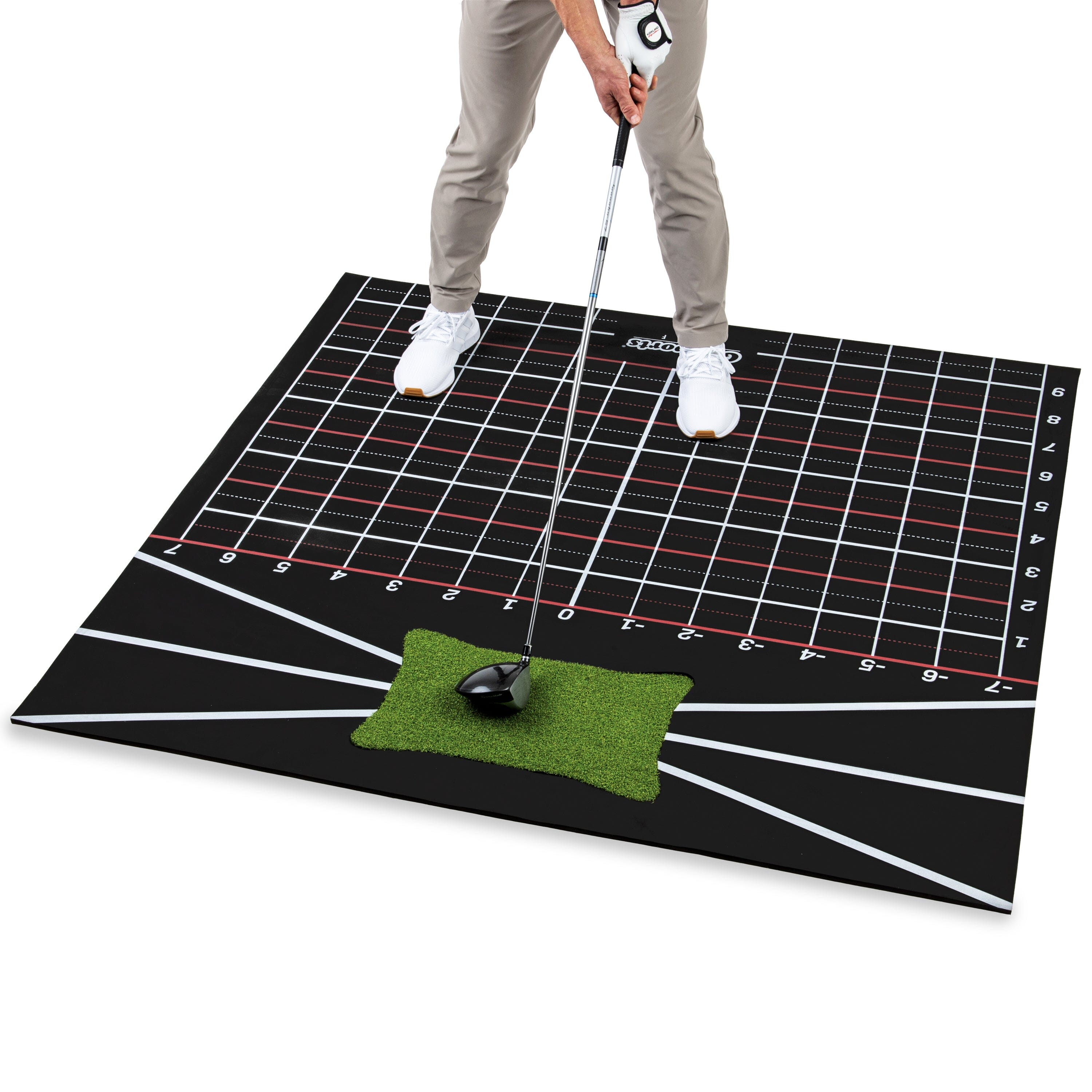 GoSports 5 x 5 Golf Hitting Mat - Fix Slices & Hooks - Stance Mat for Indoor & Outdoor Practice PlayGoSports.com 