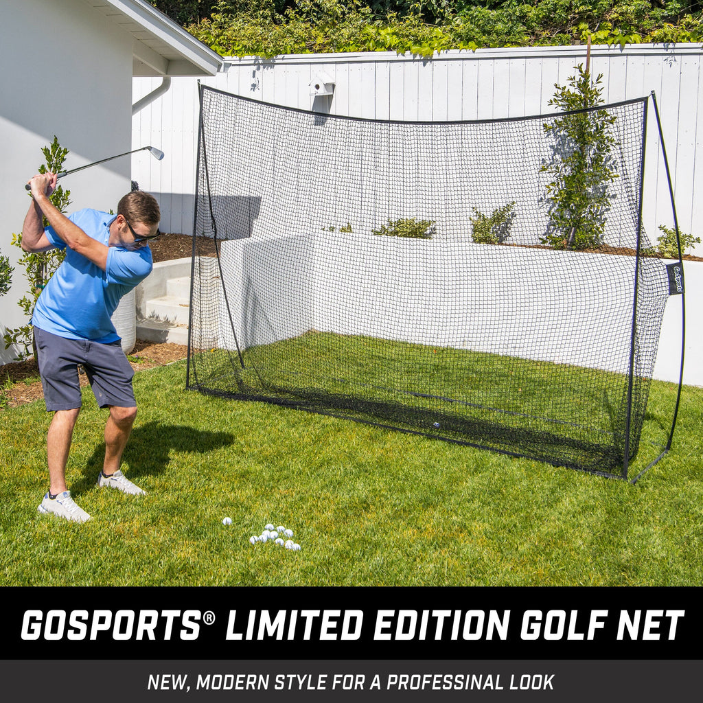 GoSports 10 ft x 7 ft Golf Practice Hitting Net - Black Playgosports.com 