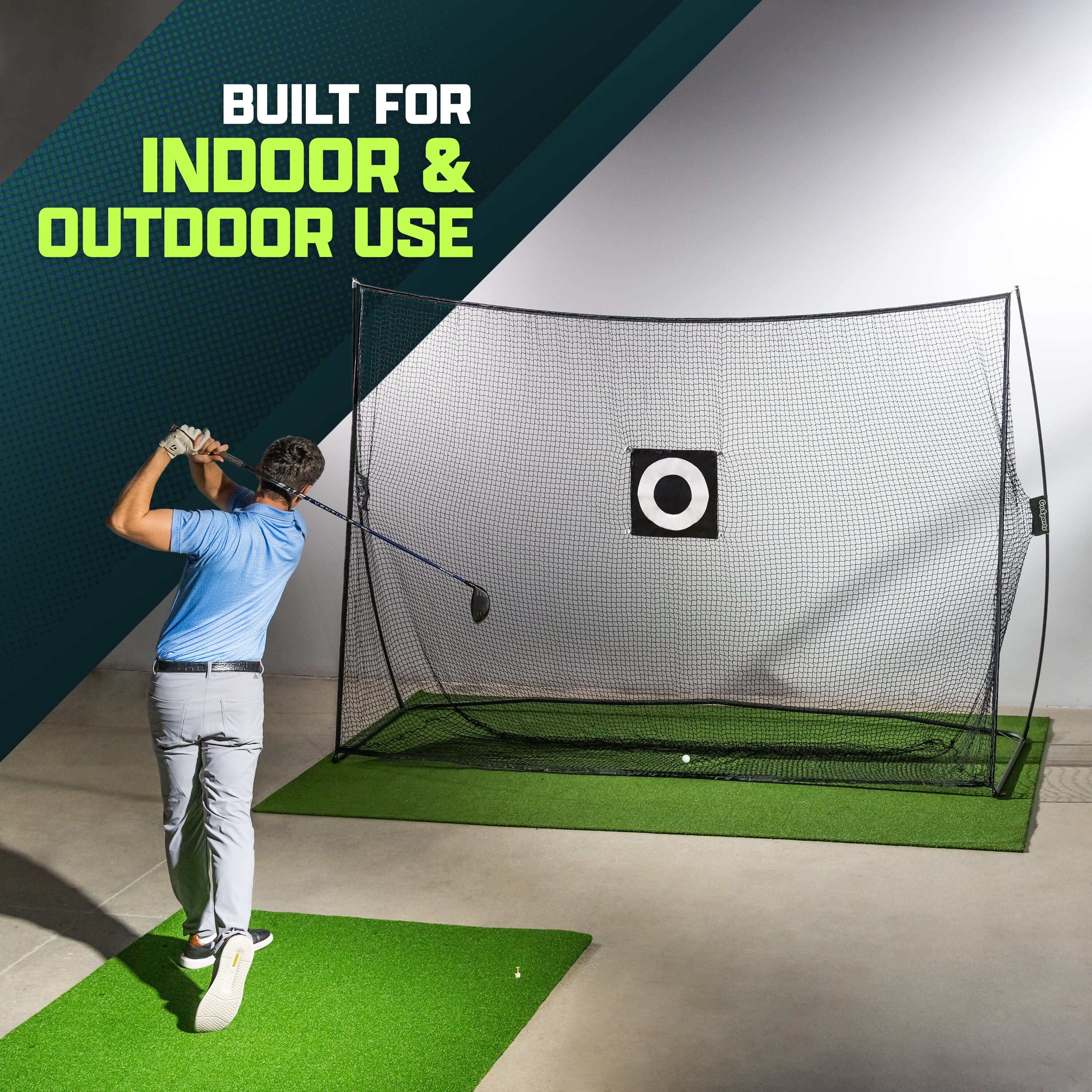 GoSports 10 ft x 7 ft Golf Practice Hitting Net Portable Training Net for Home & Range Golf GoSports 