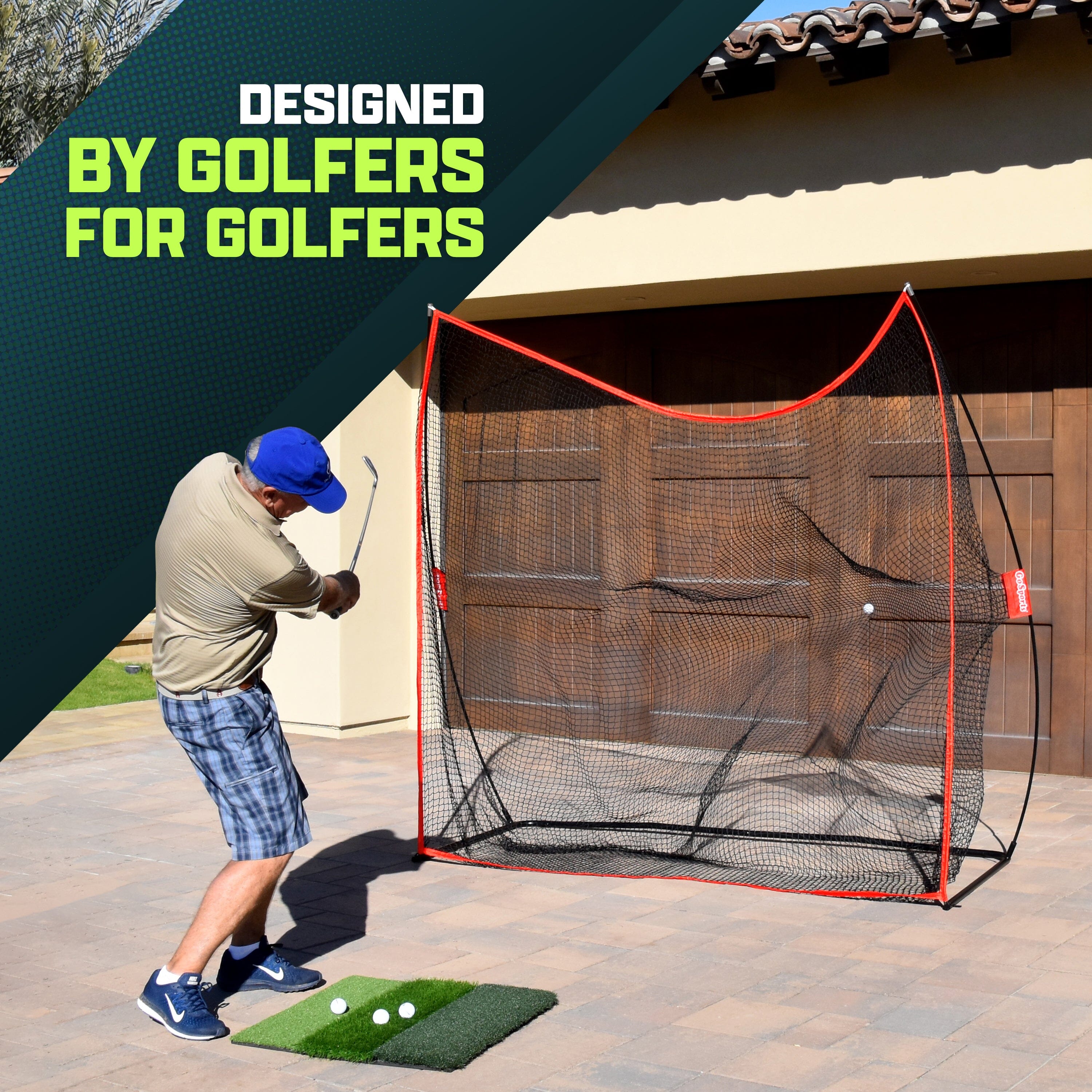 GoSports 7 ft x 7 ft Golf Practice Hitting Net Golf GoSports 