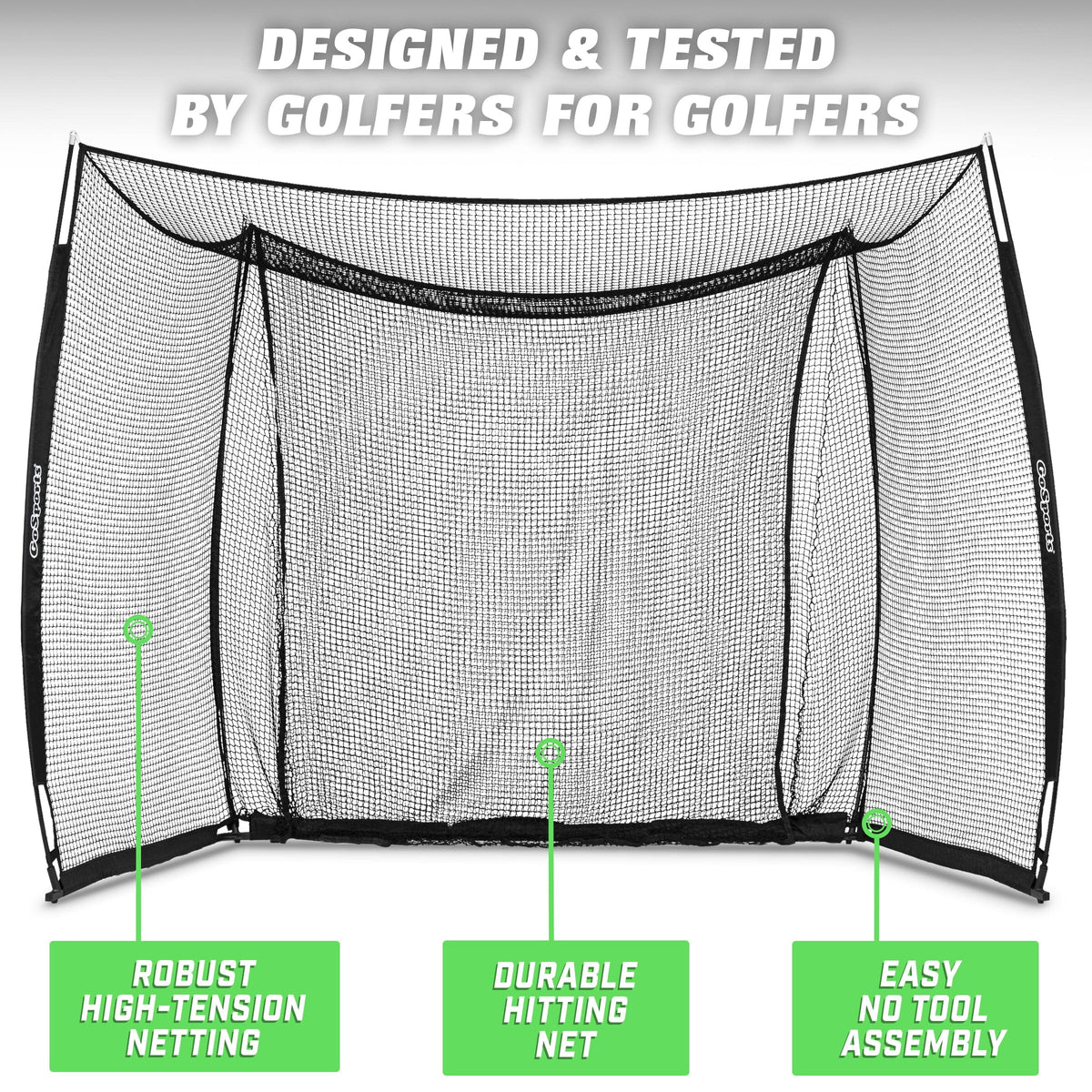 GoSports Range Cage 10 x 8 ft Golf Practice Hitting Net - Classic Net ...