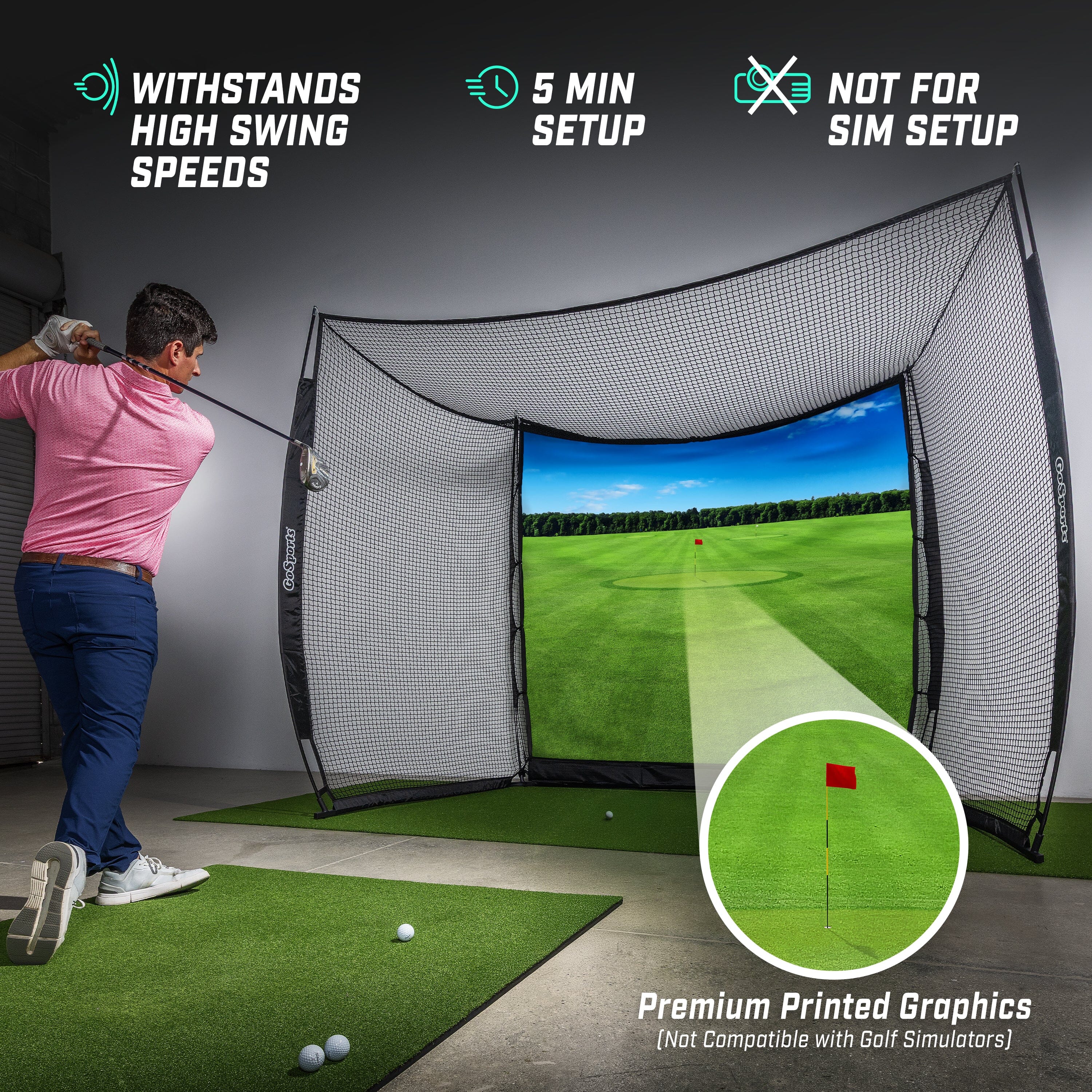 GoSports Range Cage Golf Hitting Net - Thumbnail 5