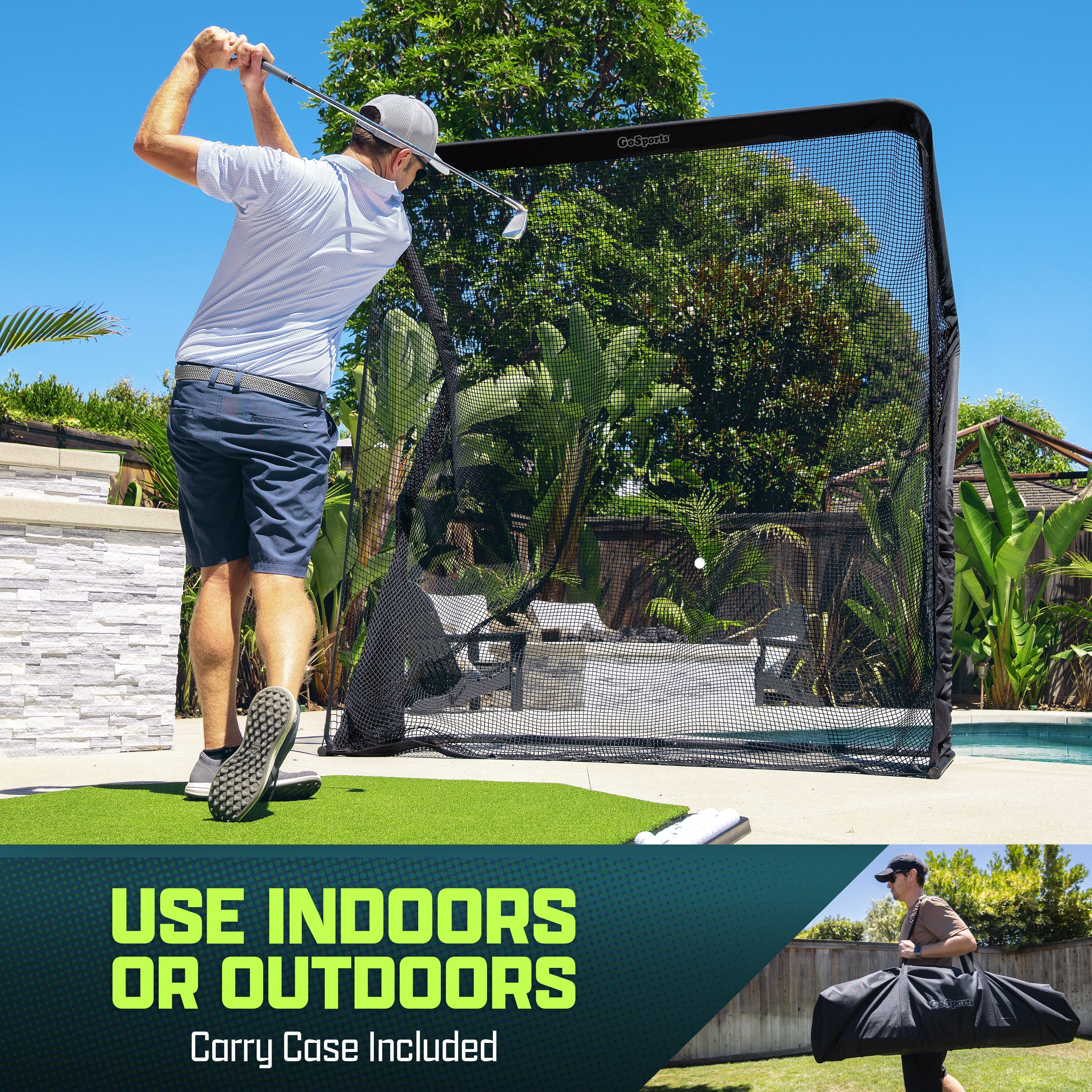 GoSports Elite Golf Practice Net with Steel Frame - Choose 10' or 7' Size GoSports 