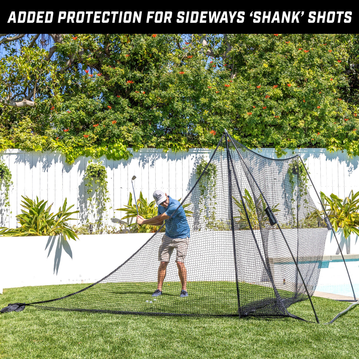 GoSports Shank Net Attachment for Golf Hitting Nets - Black ...