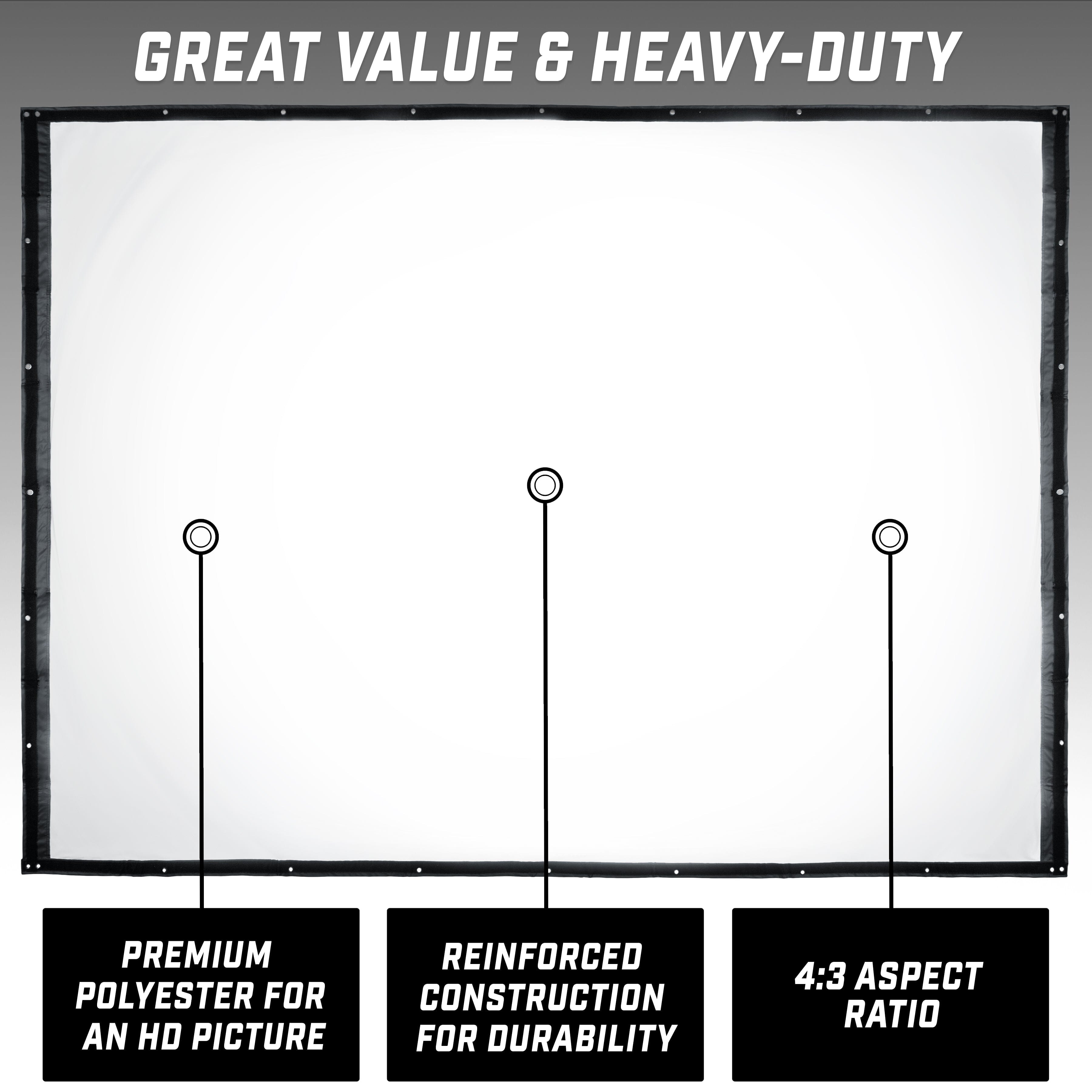 GoSports Replacement Sim Screen - Only Compatible with GoSports 10' x 8' Golf Simulator Enclosure GoSports 
