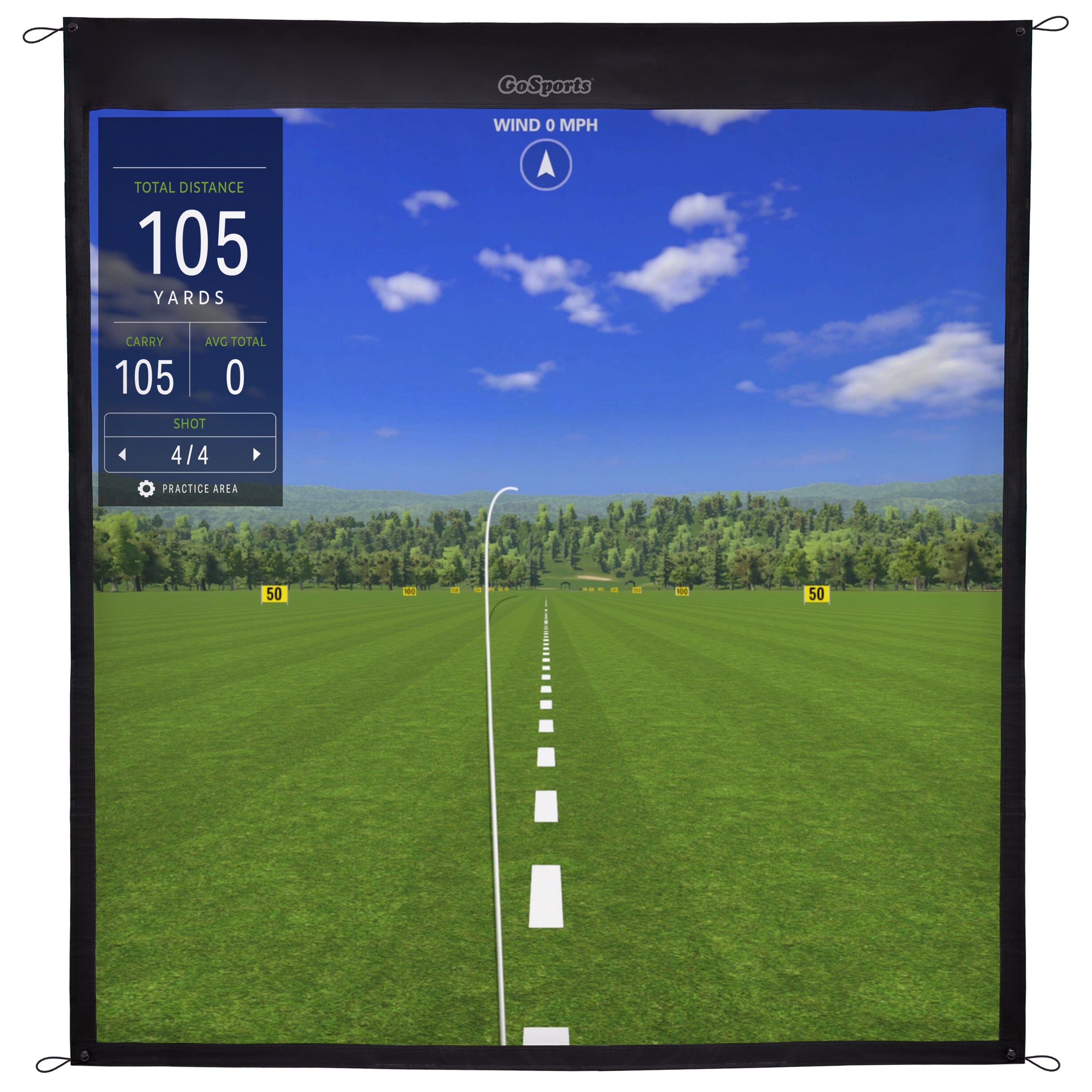 Sim Screen GoSports 7 ft Golf Simulator Impact Screen (Simulator sold separately ...