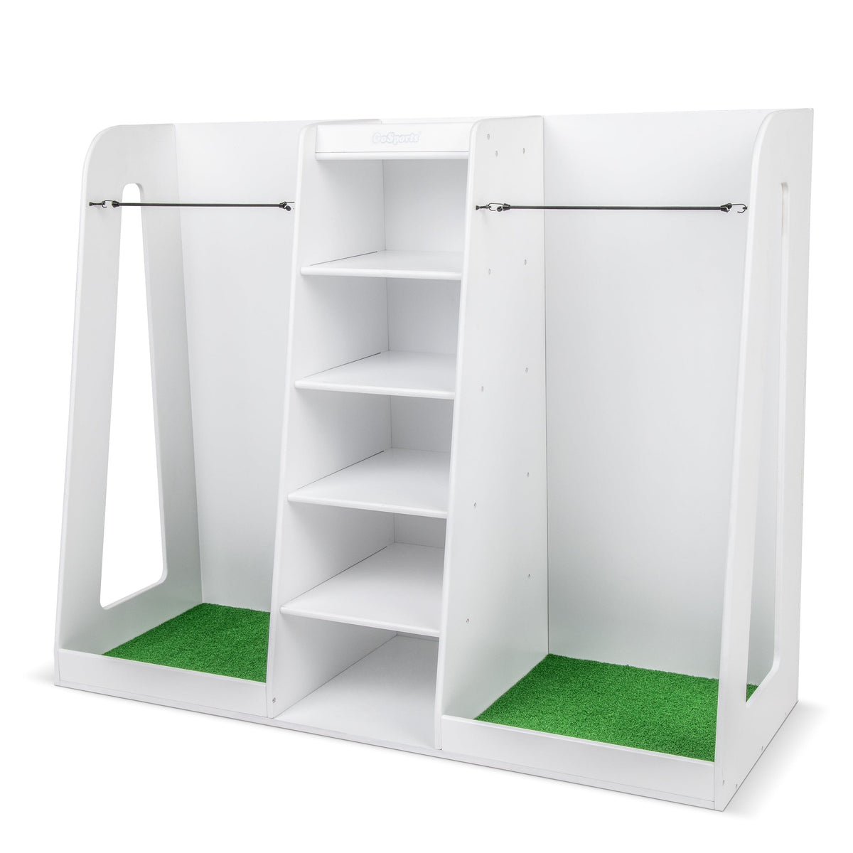 Wooden Golf Bag Organizer, Holds 2 GoSports Golf White 